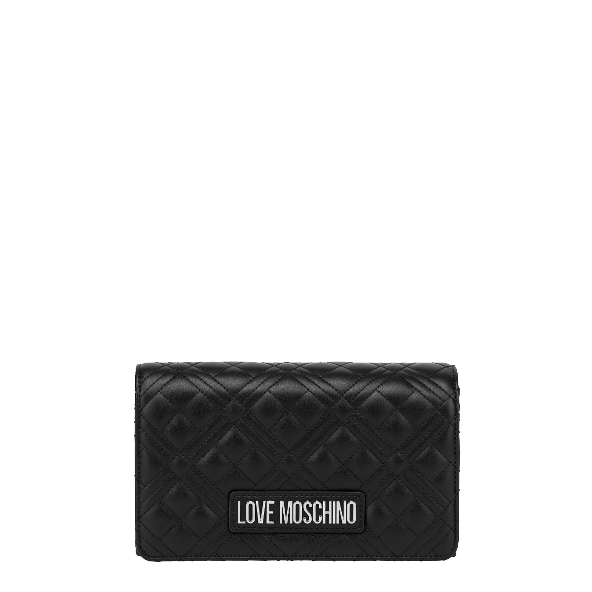 Love Moschino Clutch Shiny Quilted Nero Nikel - 1 Love Moschino Clutch Shiny Quilted Nero Nikel - 1