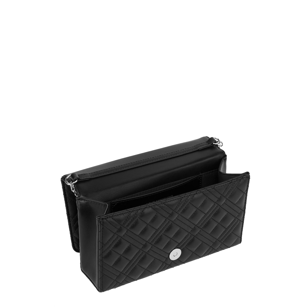 Love Moschino Clutch Shiny Quilted Nero Nikel - 3 Love Moschino Clutch Shiny Quilted Nero Nikel - 3
