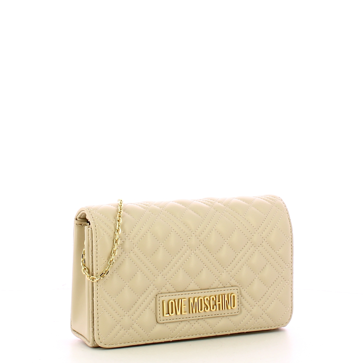 Love Moschino Clutch Shiny Quilted Avorio - 2 Love Moschino Clutch Shiny Quilted Avorio - 2