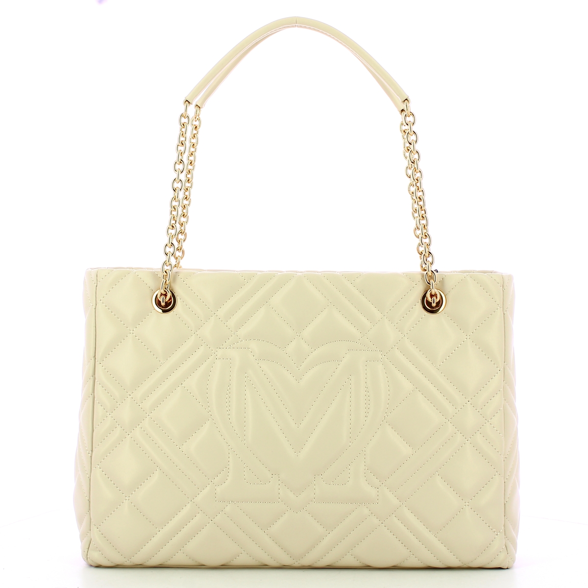 Love Moschino Shopper Quilted Lettering Logo Avorio - 3 Love Moschino Shopper Quilted Lettering Logo Avorio - 3