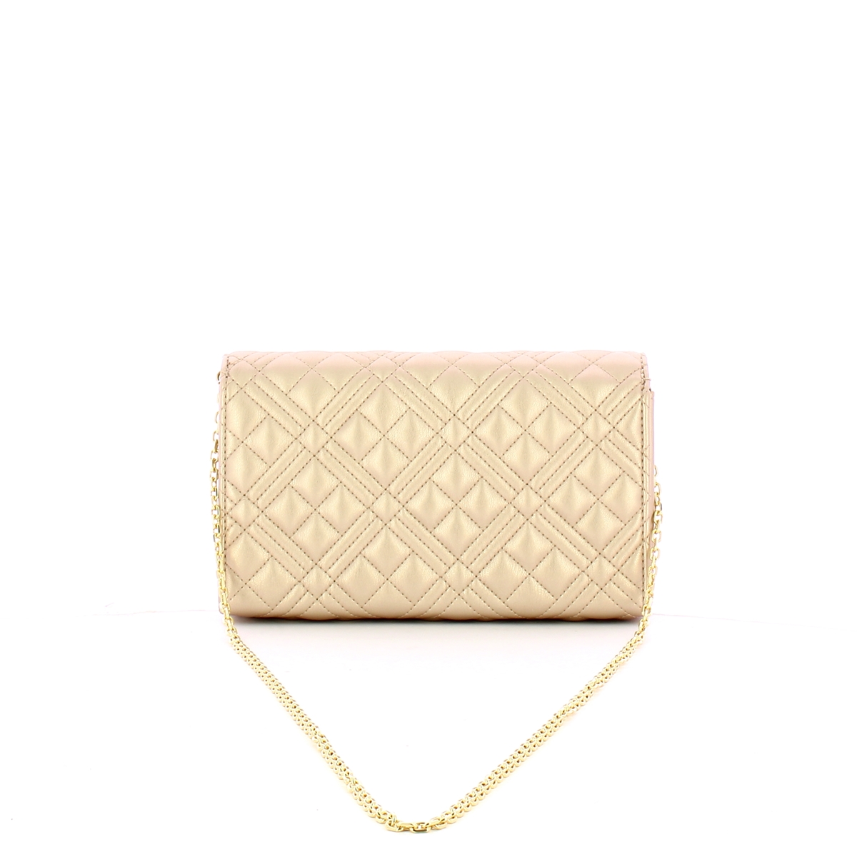 Love Moschino Clutch Shiny Quilted Metallic Gold - 3 Love Moschino Clutch Shiny Quilted Metallic Gold - 3