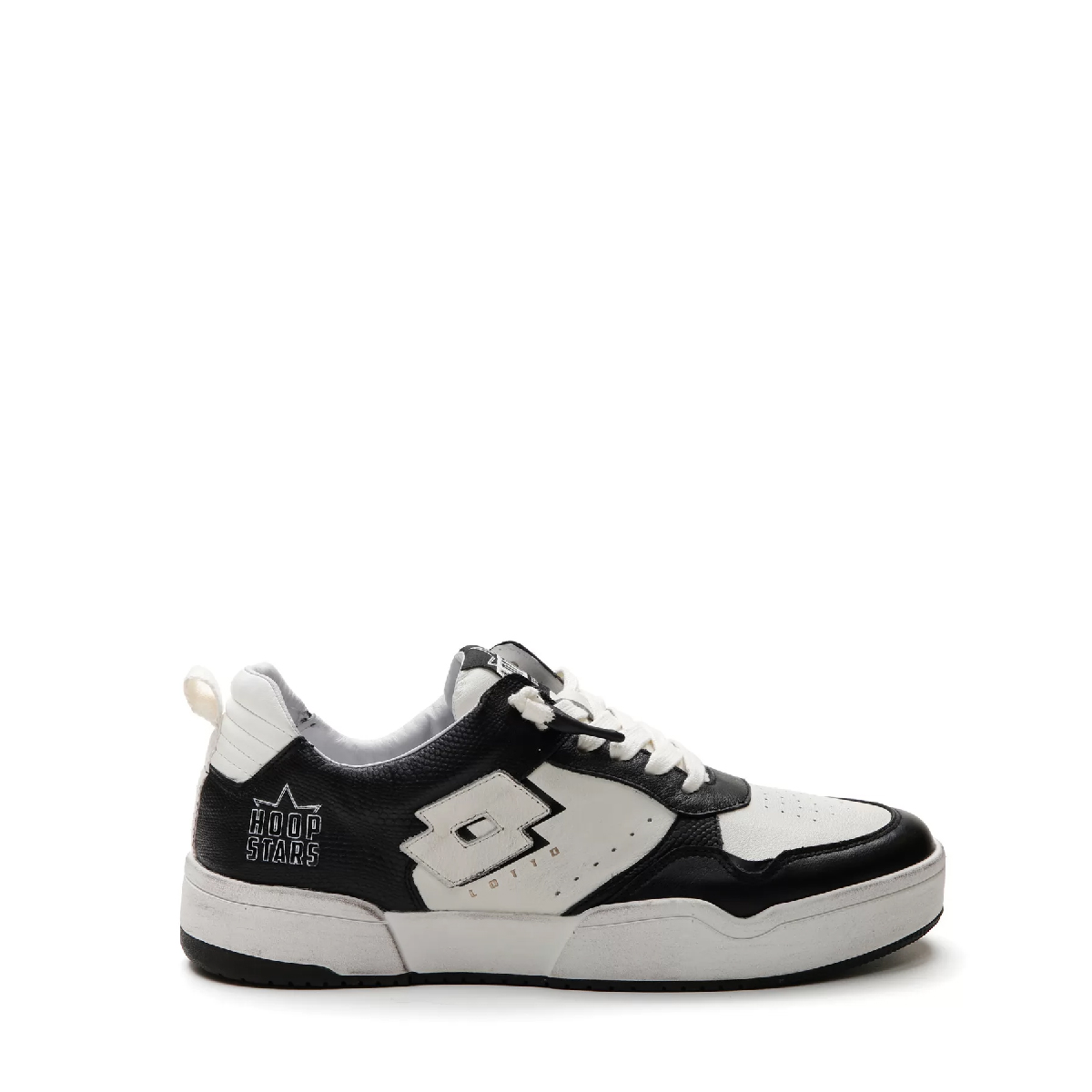 Lotto Sneakers Hoop Stars 1 White All Black - 1 Lotto Sneakers Hoop Stars 1 White All Black - 1