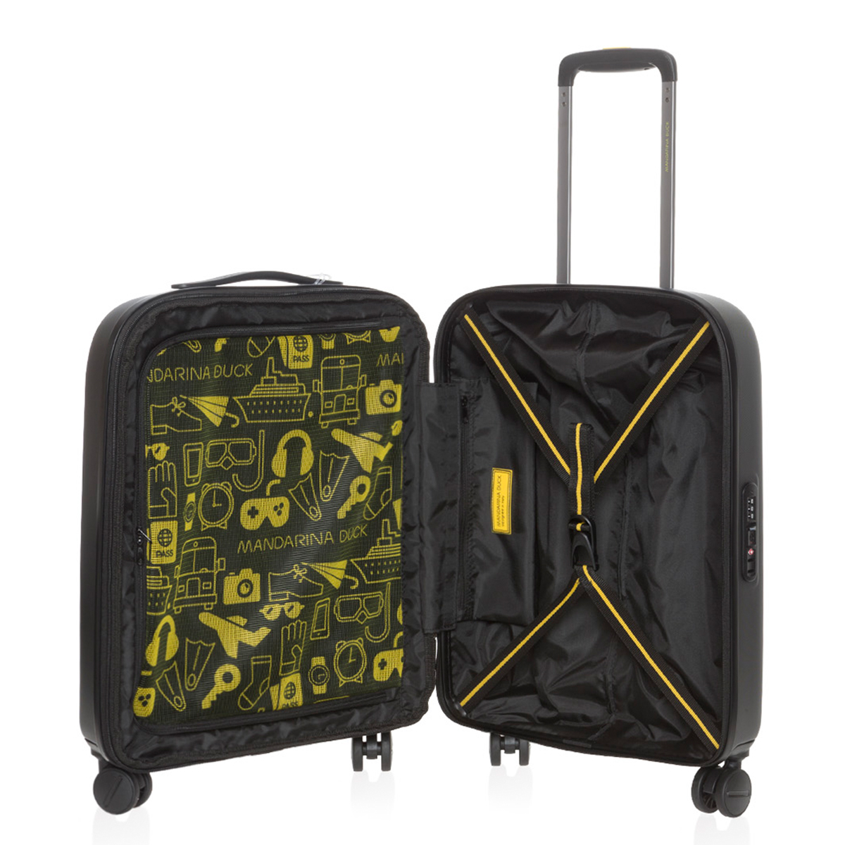 Mandarina Duck Bagaglio a mano 55 cm LOGODUCK + Duck Black - 5 Mandarina Duck Bagaglio a mano 55 cm LOGODUCK + Duck Black - 5
