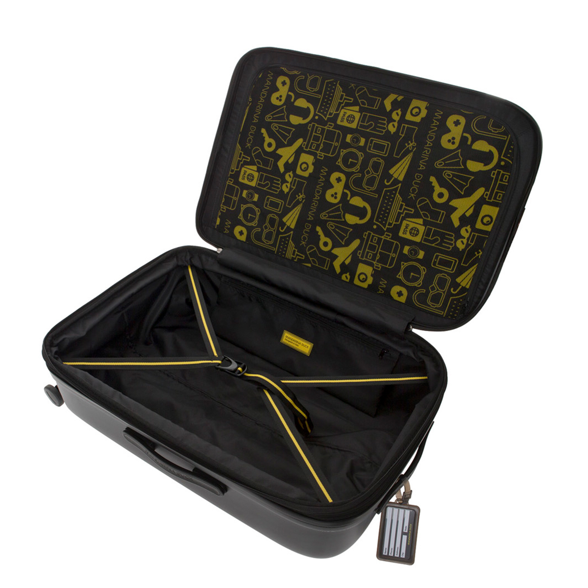 Mandarina Duck Trolley Medio Espandibile 69 cm LOGODUCK + Duck Black - 5 Mandarina Duck Trolley Medio Espandibile 69 cm LOGODUCK + Duck Black - 5