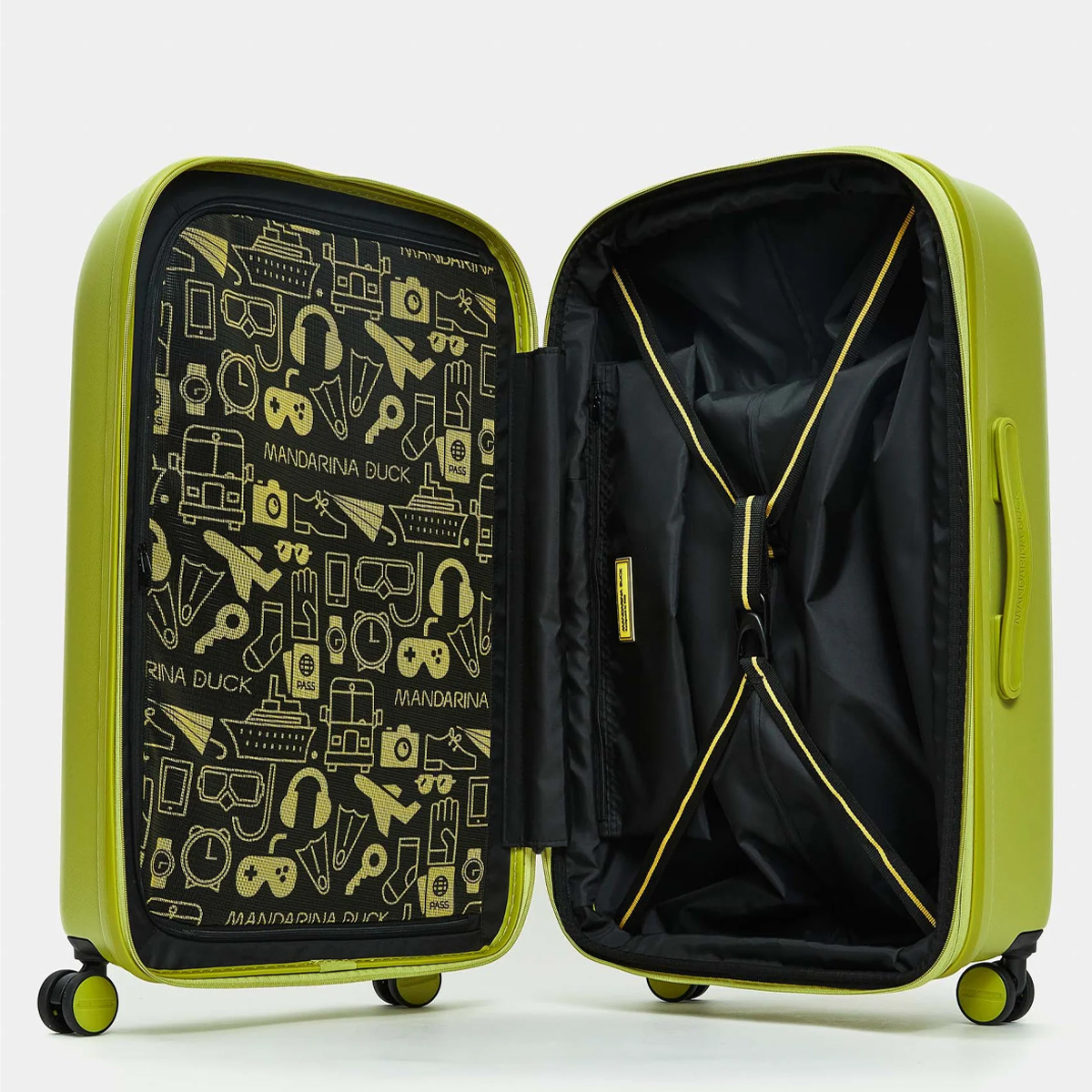 Mandarina Duck Trolley Medio Espandibile 69 cm LOGODUCK + Mapo Green - 4