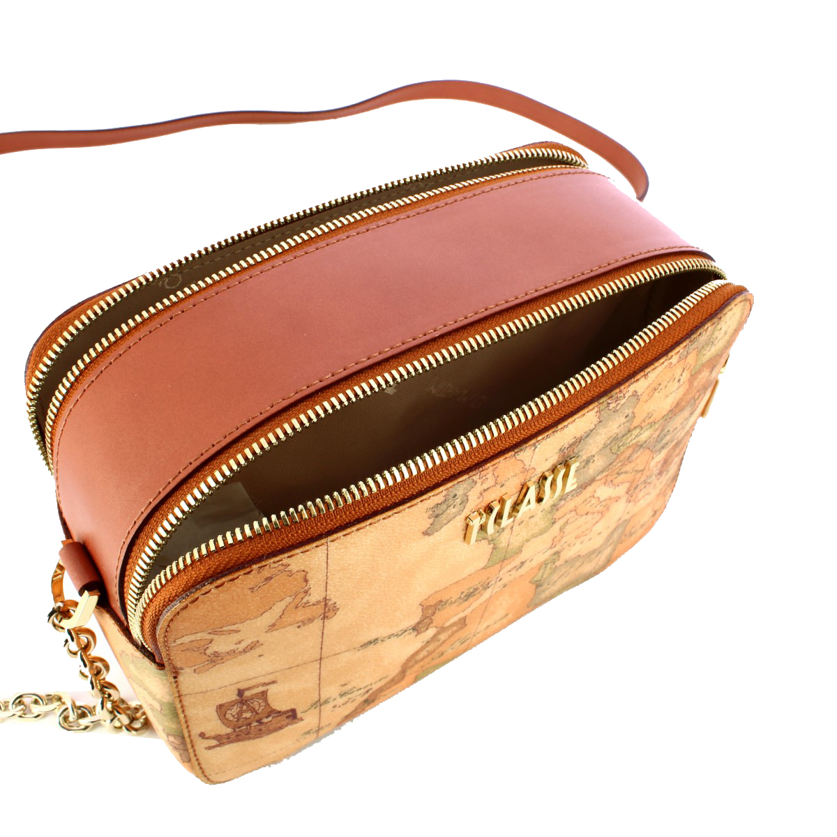 Alviero Martini 1a Classe Camera Bag Geo Classic Doppia Zip Naturale - 4