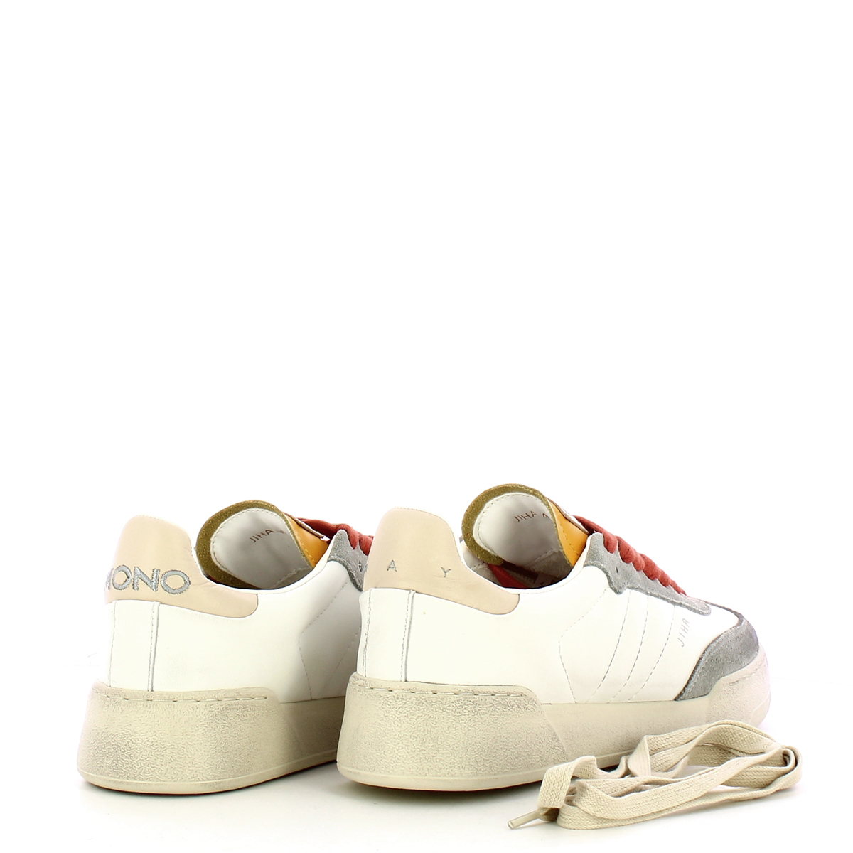 MOWA Sneakers Donna Jiha Bianco Arancio - 3