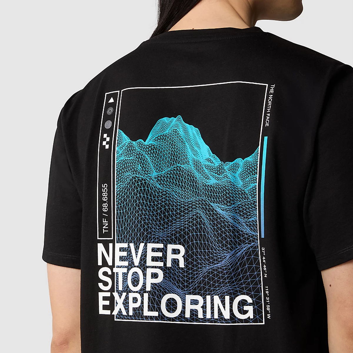 The North Face T-Shirt Foundation Graphic TNF Black Optic Blue - 6 The North Face T-Shirt Foundation Graphic TNF Black Optic Blue - 6