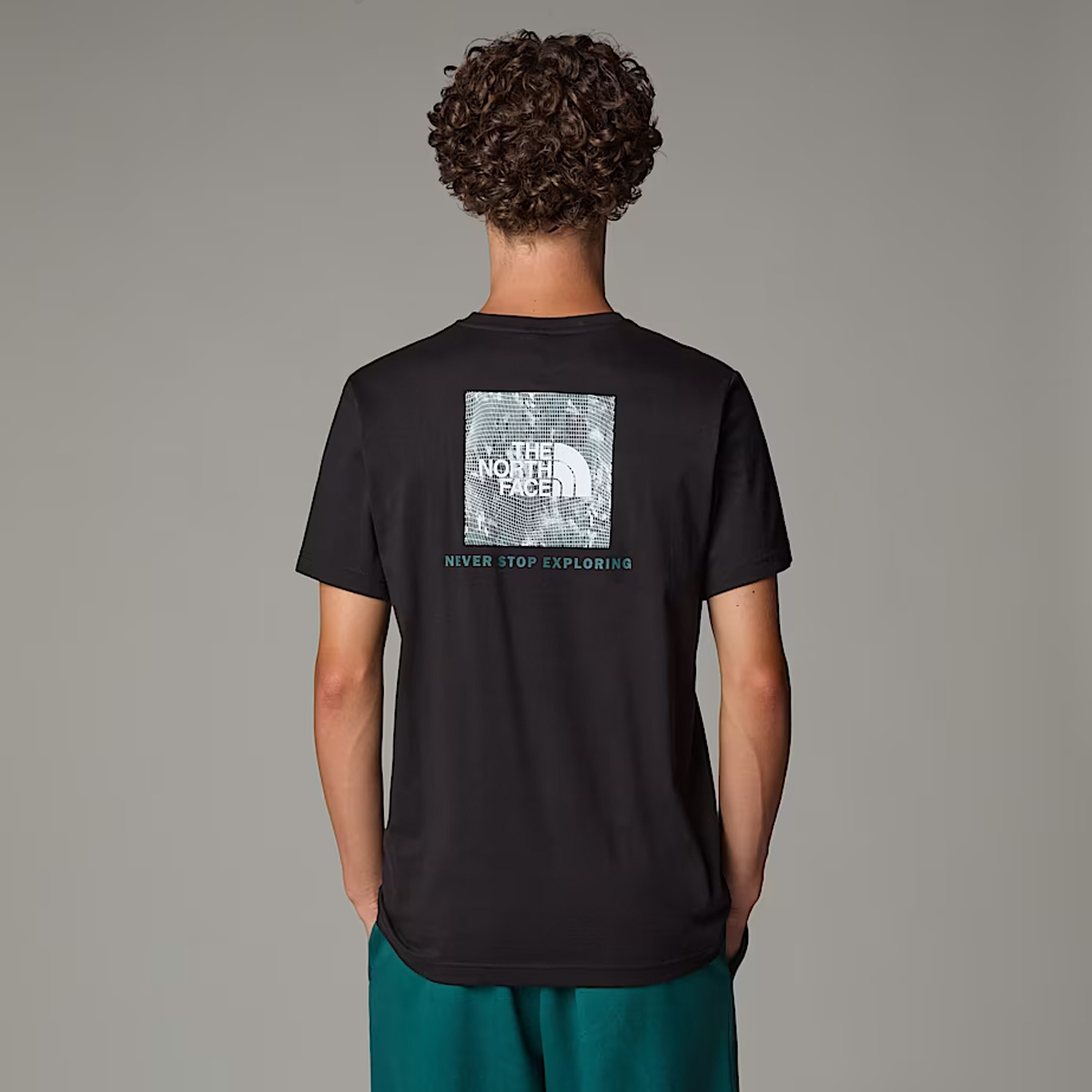 The North Face T-Shirt NSE Box TNF Black Deep Nori Trail Grid - 4 The North Face T-Shirt NSE Box TNF Black Deep Nori Trail Grid - 4