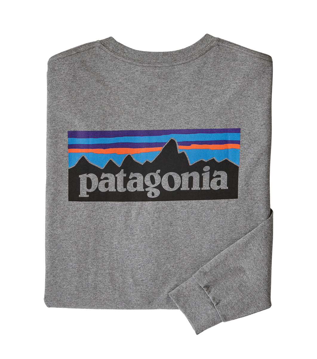 Patagonia T-Shirt a maniche lunghe P-6 Logo Responsibili-Tee® Gravel Heather - 1 Patagonia T-Shirt a maniche lunghe P-6 Logo Responsibili-Tee® Gravel Heather - 1