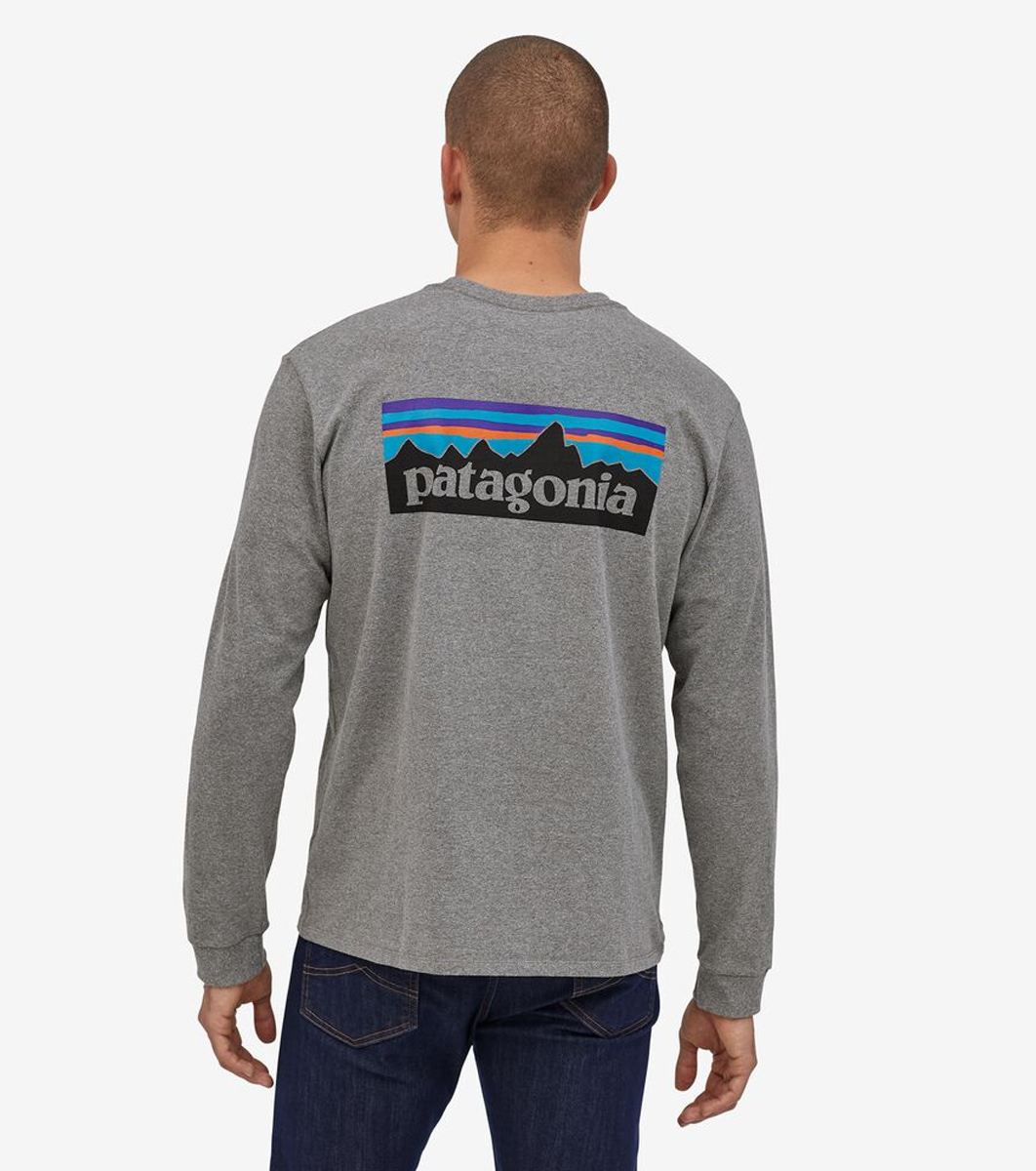 Patagonia T-Shirt a maniche lunghe P-6 Logo Responsibili-Tee® Gravel Heather - 3 Patagonia T-Shirt a maniche lunghe P-6 Logo Responsibili-Tee® Gravel Heather - 3