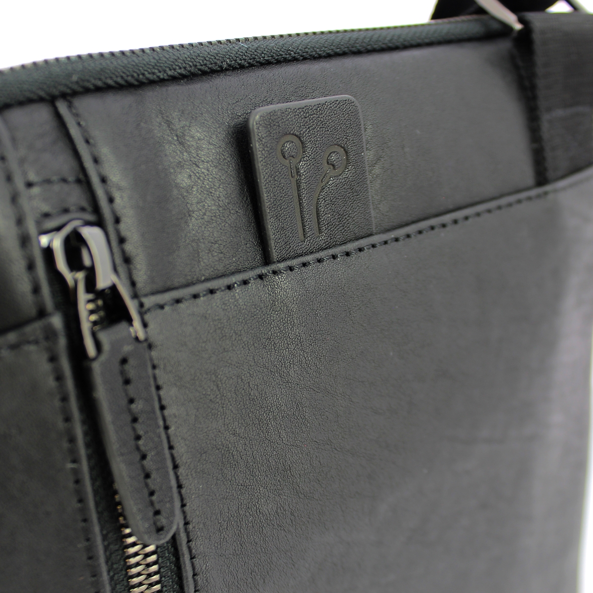 Leather Organised crossbody Black Square Leather Organised crossbody Black Square