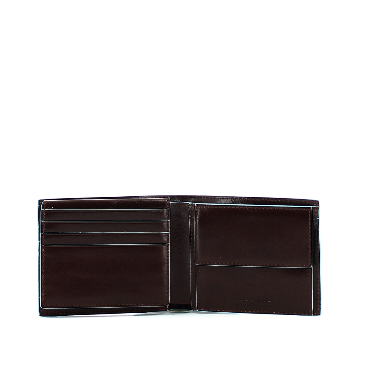 Men wallet with coin pouch Blue Square Men wallet with coin pouch Blue Square