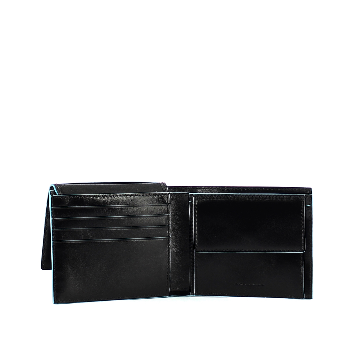 Men wallet with coin pouch Blue Square Men wallet with coin pouch Blue Square