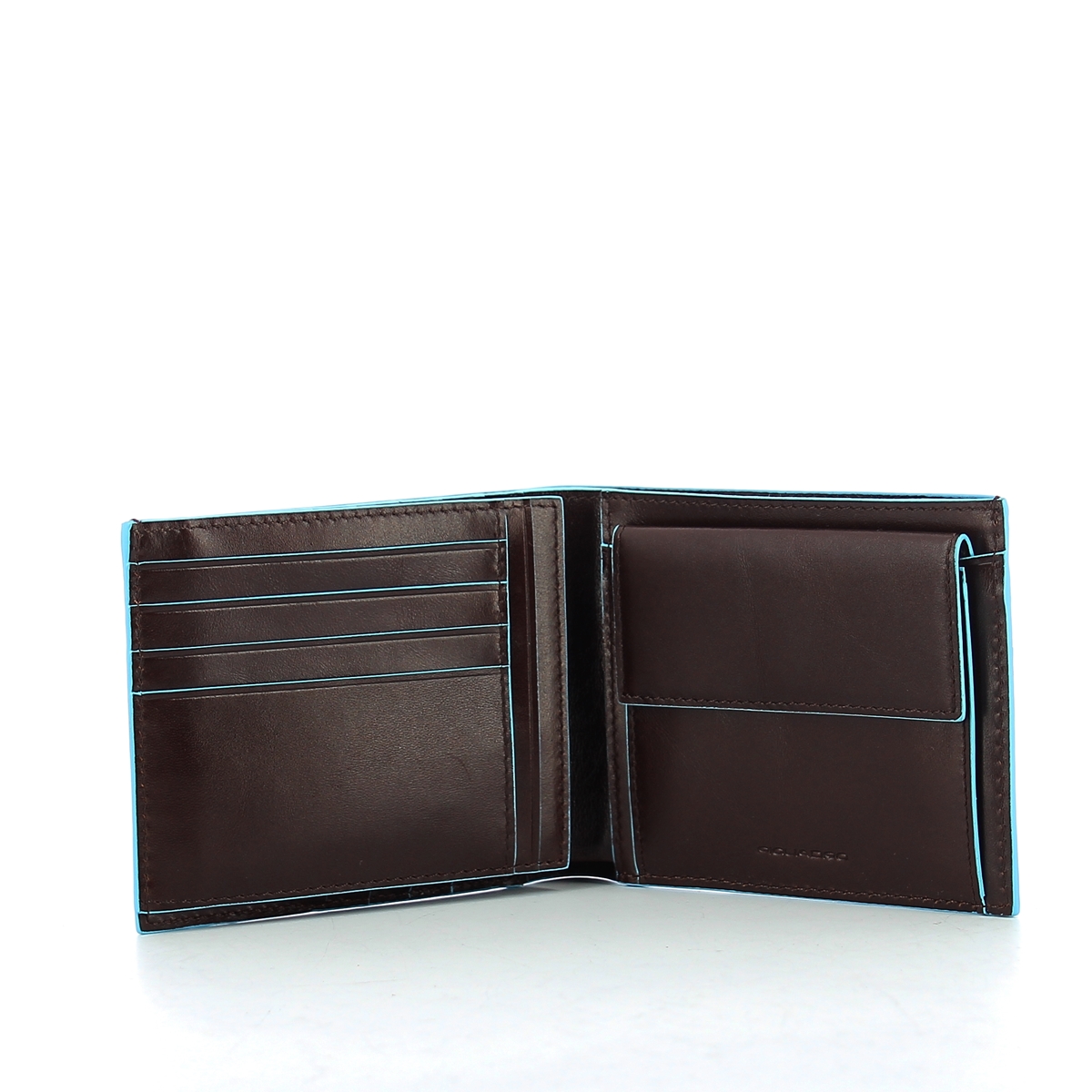 Wallet with coin pouch Blue Square-MOGANO-UN Wallet with coin pouch Blue Square-MOGANO-UN