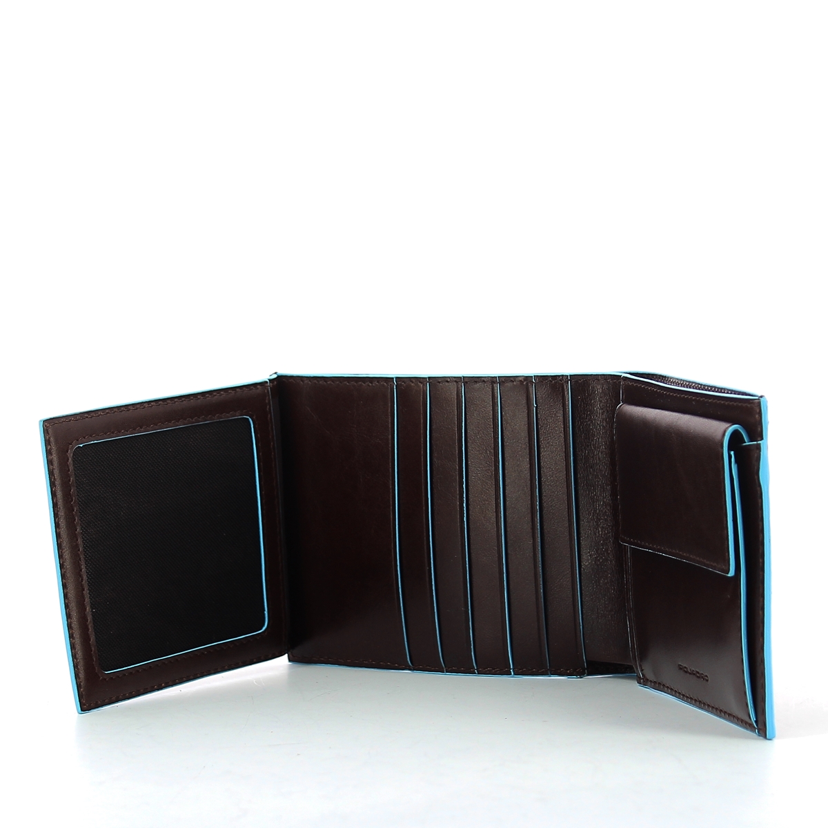 Wallet with coin pouch Blue Square-MOGANO-UN Wallet with coin pouch Blue Square-MOGANO-UN