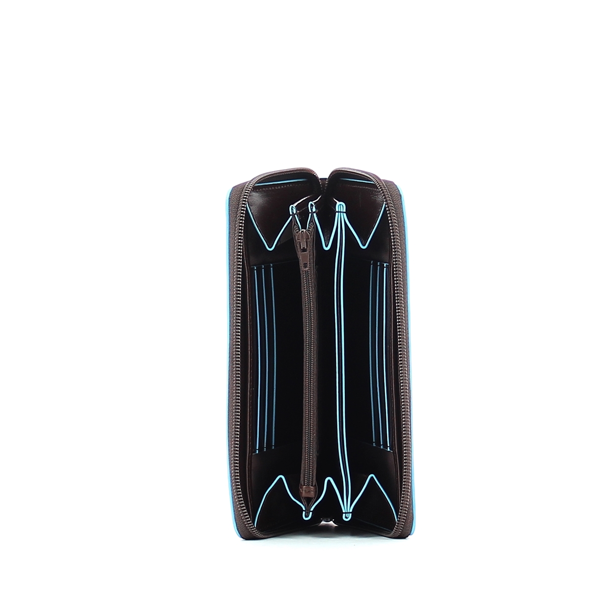 Three gussets woman wallet Blue Square-MOGANO-UN Three gussets woman wallet Blue Square-MOGANO-UN