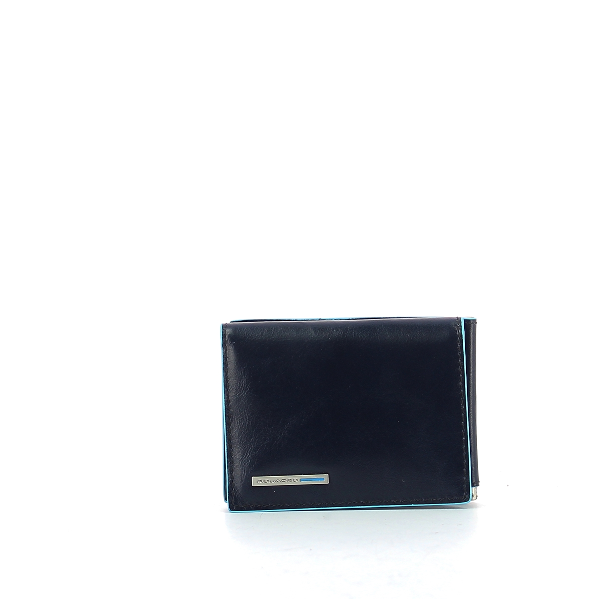 Men wallet w. money clip Blue Square-BLU2-UN Men wallet w. money clip Blue Square-BLU2-UN
