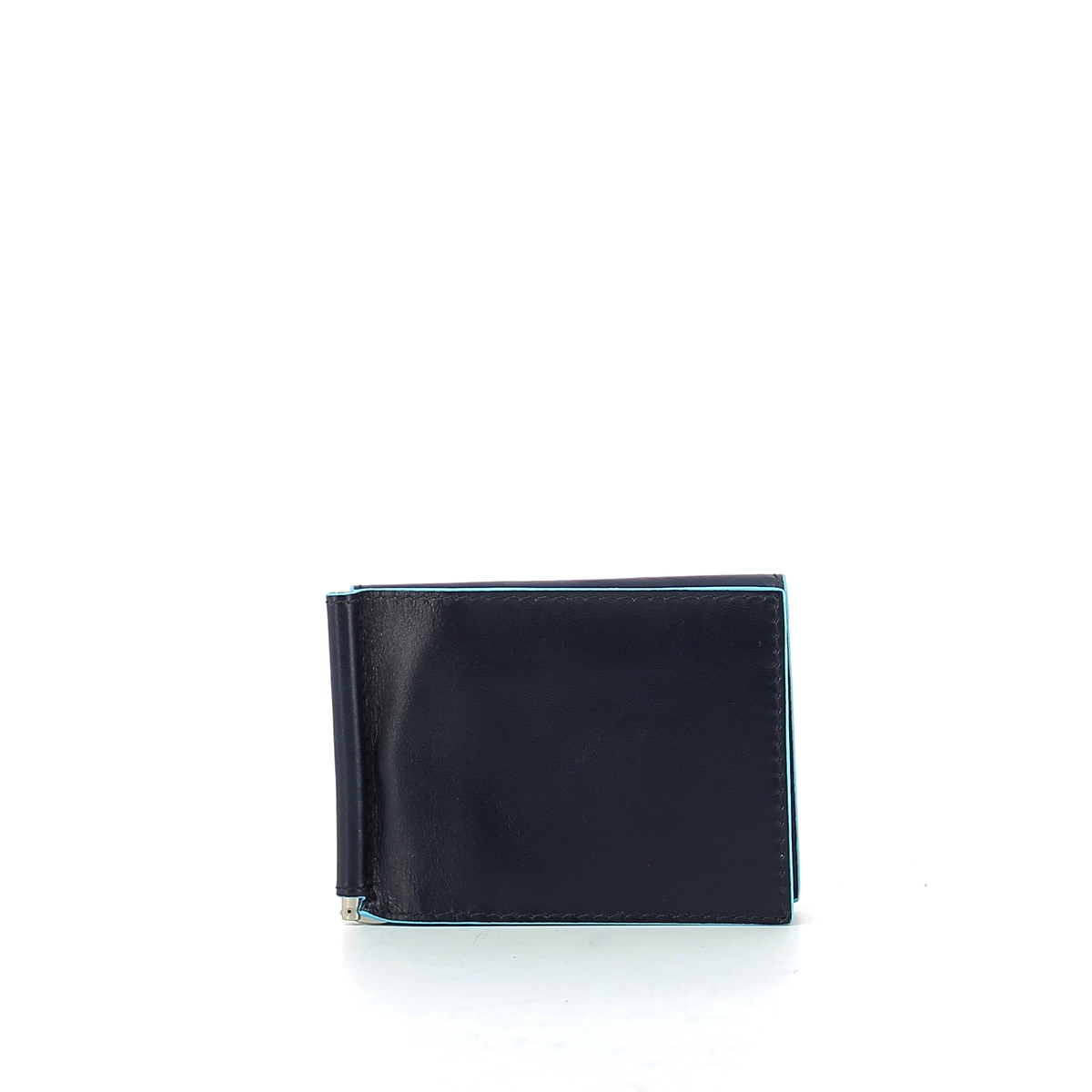 Men wallet w. money clip Blue Square-BLU2-UN Men wallet w. money clip Blue Square-BLU2-UN