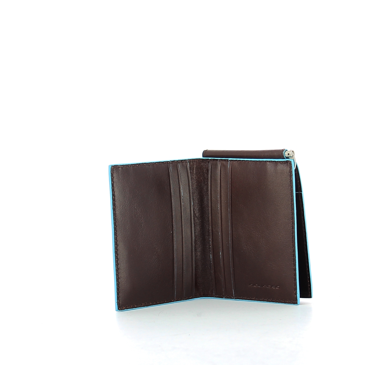 Men wallet w. money clip Blue Square-MOGANO-UN Men wallet w. money clip Blue Square-MOGANO-UN