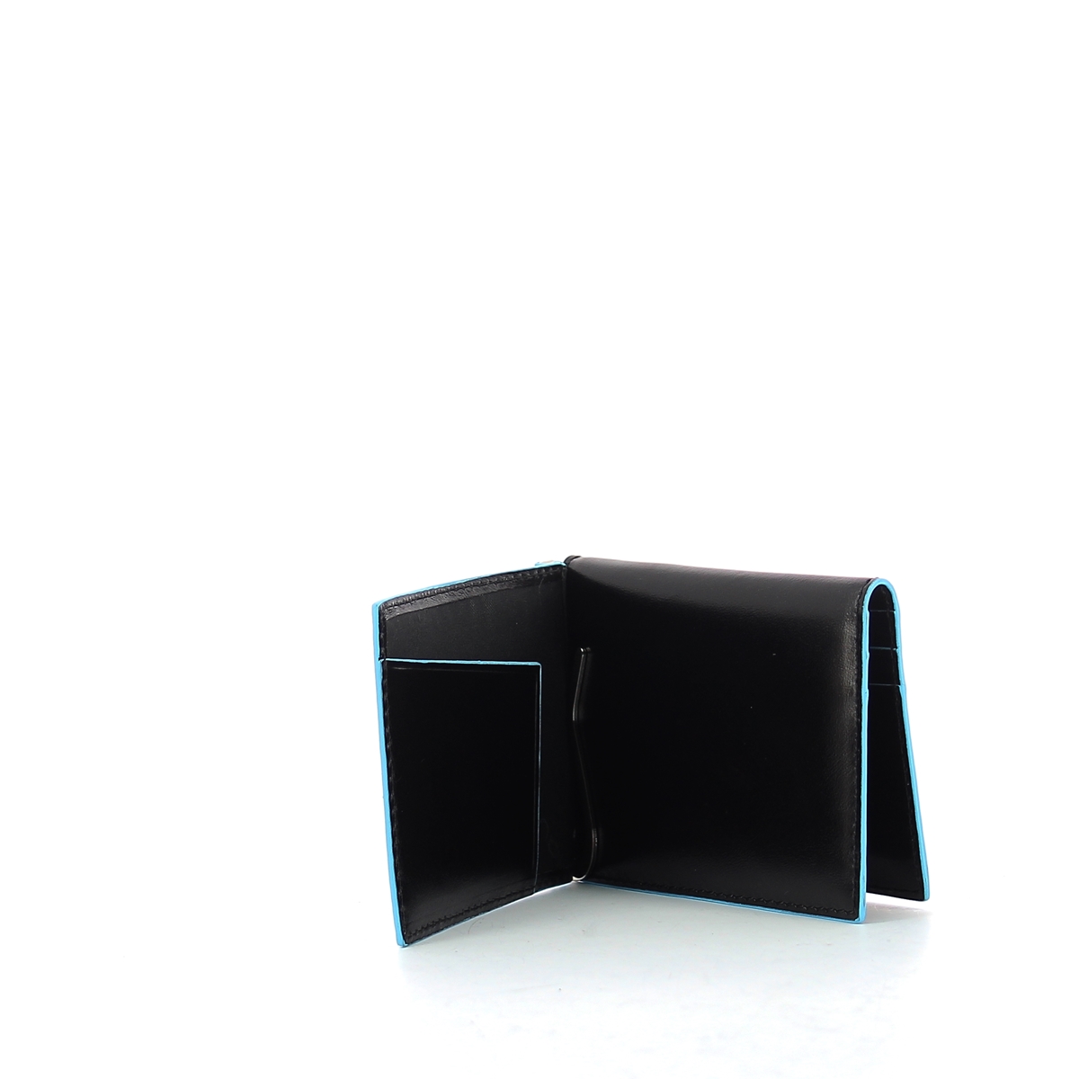 Men wallet w. money clip Blue Square-NERO-UN Men wallet w. money clip Blue Square-NERO-UN