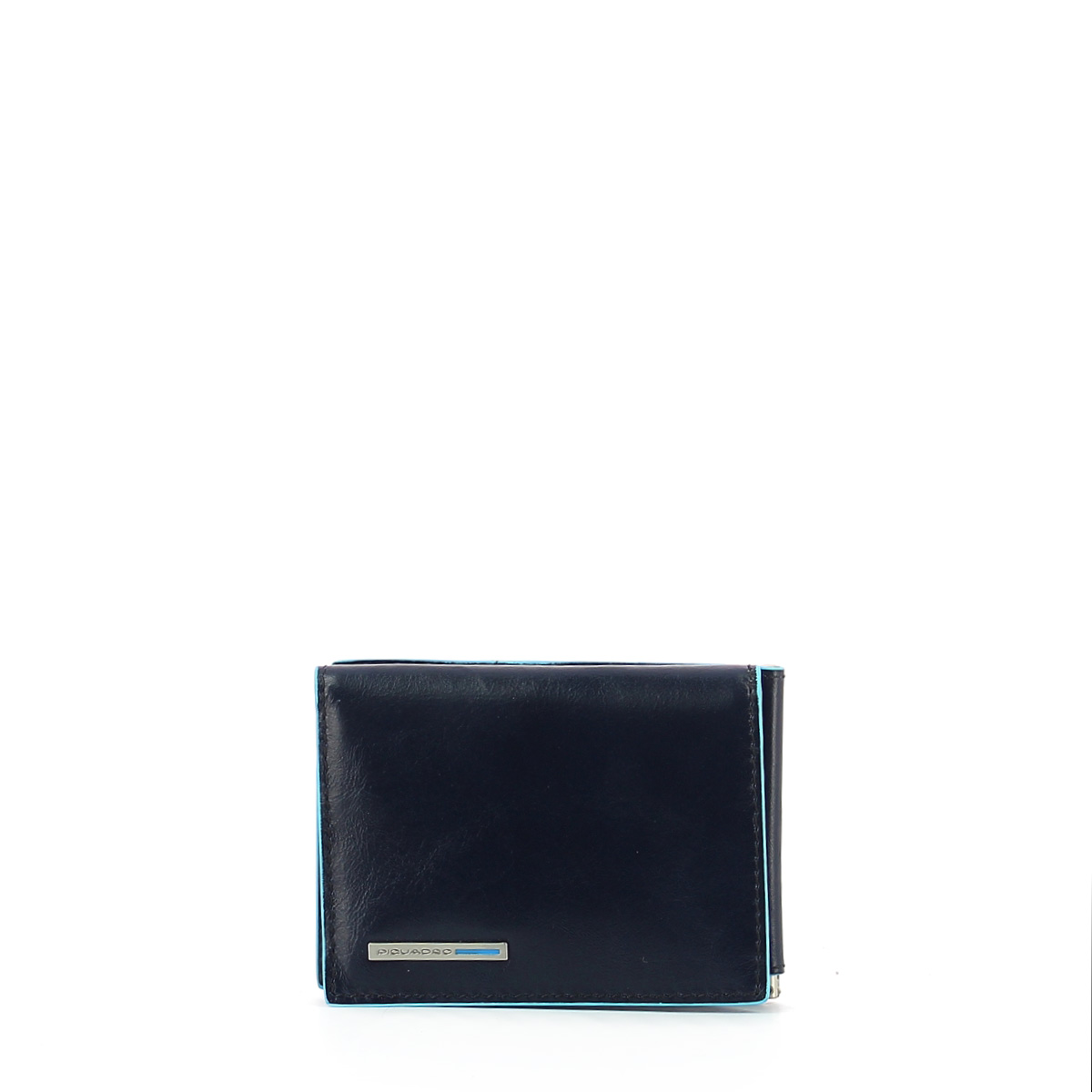 Piquadro Portafoglio con ferma soldi RFID Blue Square - 1 Piquadro Portafoglio con ferma soldi RFID Blue Square - 1
