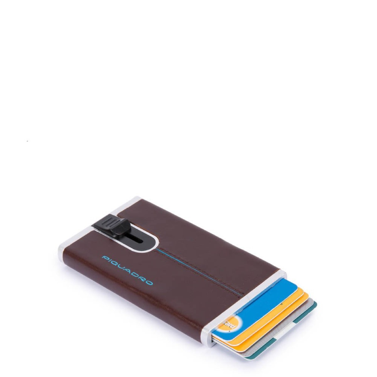 Piquadro Porta carte di credito con Sliding System Blue Square - 2 Piquadro Porta carte di credito con Sliding System Blue Square - 2