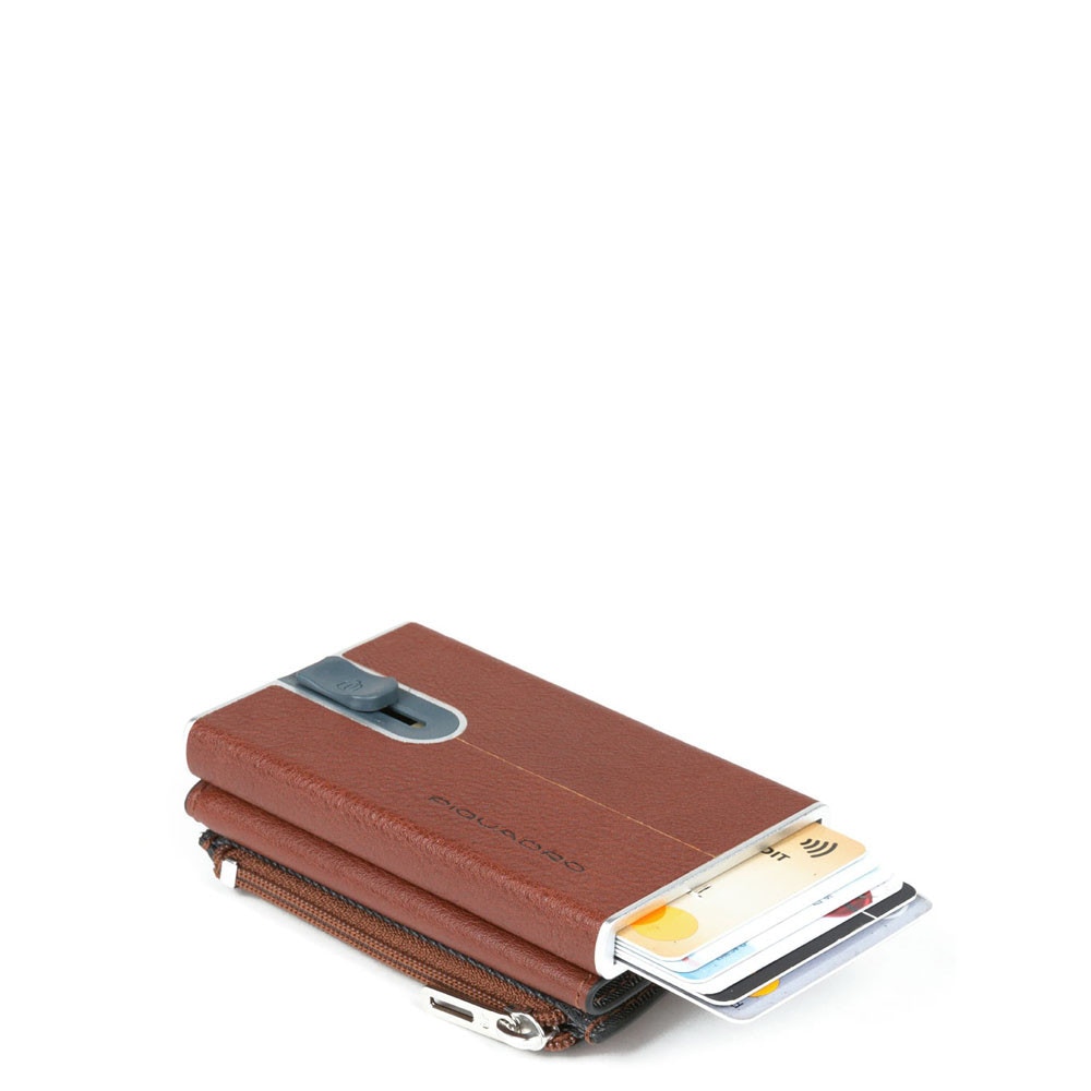 Piquadro Porta carte di credito con Sliding System con portamonete RFID Black Square - 3 Piquadro Porta carte di credito con Sliding System con portamonete RFID Black Square - 3