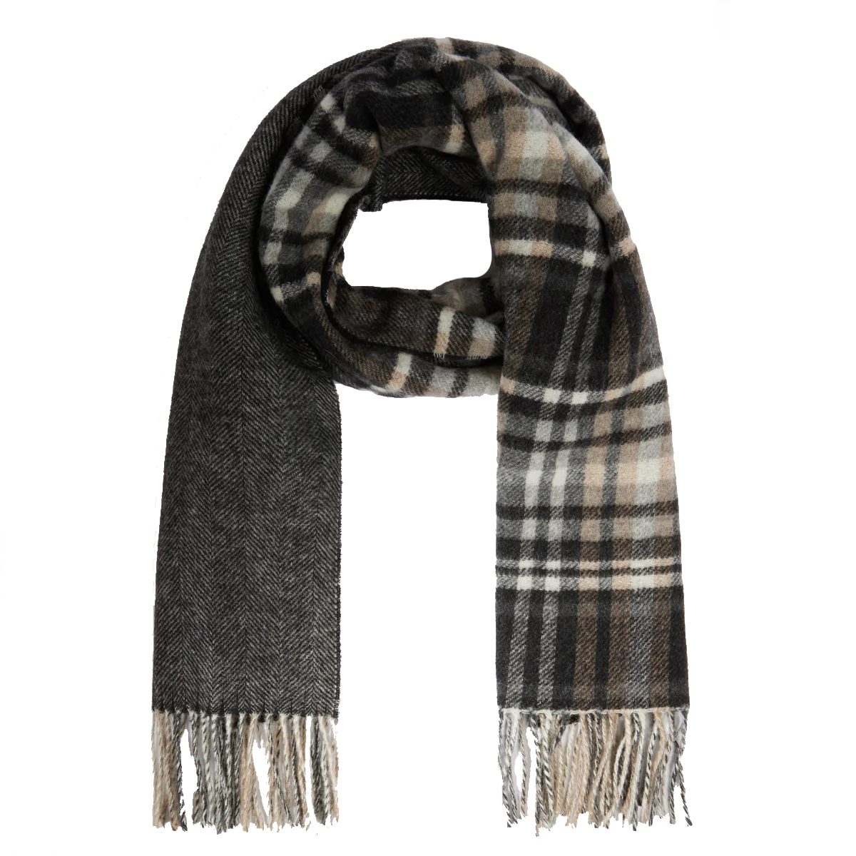 Piquadro Sciarpa Cima Nero Grigio - 2 Piquadro Sciarpa Cima Nero Grigio - 2