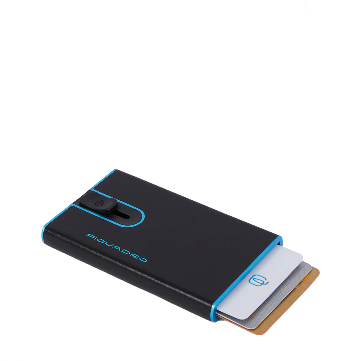 Piquadro Porta Carte Sliding System Blue Square - 1 Piquadro Porta Carte Sliding System Blue Square - 1