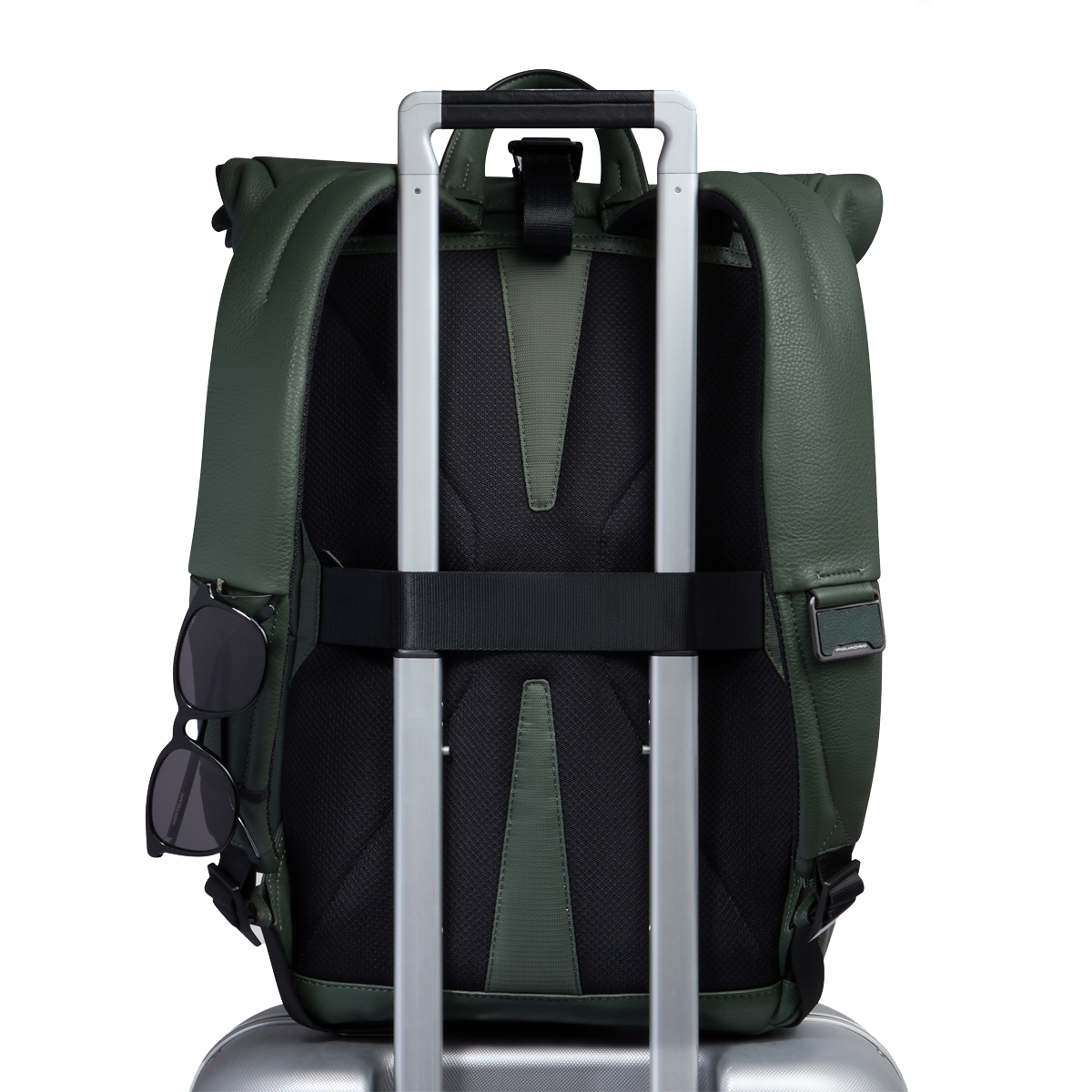 Piquadro Zaino Than Roll-Top Porta PC 15.6" Verde - 3