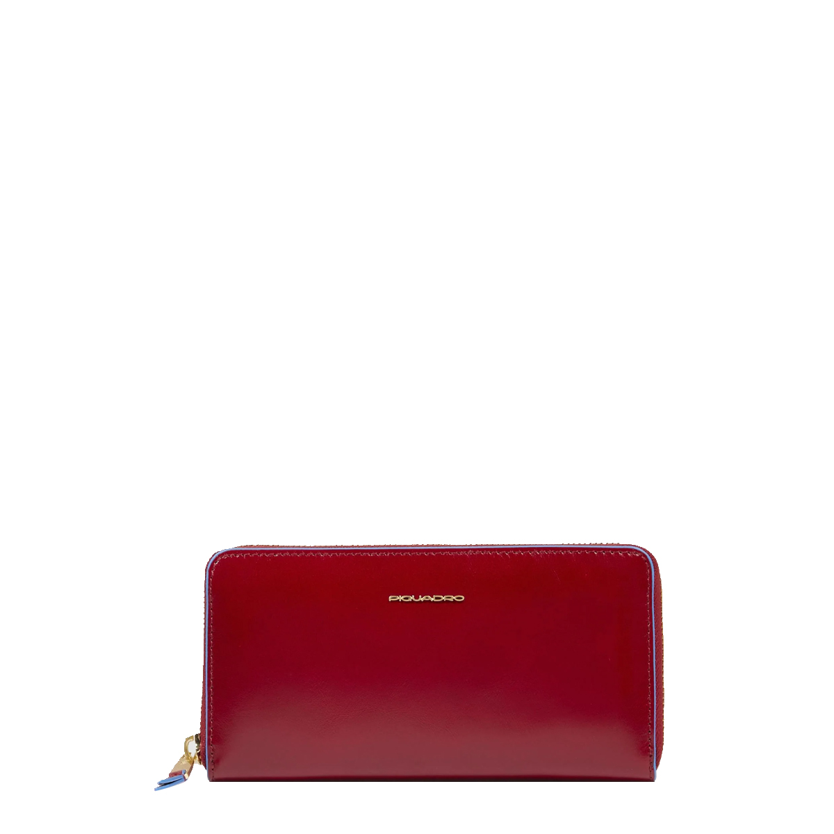 Piquadro Portafoglio Donna Zip Around Blue Square Rosso - 1
