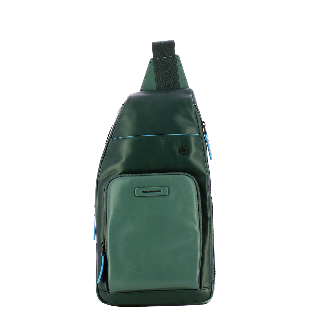 Piquadro Monospalla in pelle Blue Square Verde Grigio - 1 Piquadro Monospalla in pelle Blue Square Verde Grigio - 1