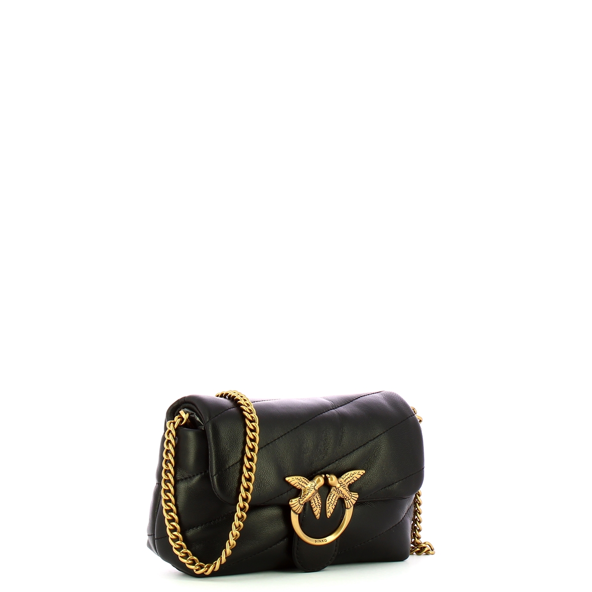 Pinko Mini Borsa a tracolla Love Puff Nero Antique Gold - 2 Pinko Mini Borsa a tracolla Love Puff Nero Antique Gold - 2