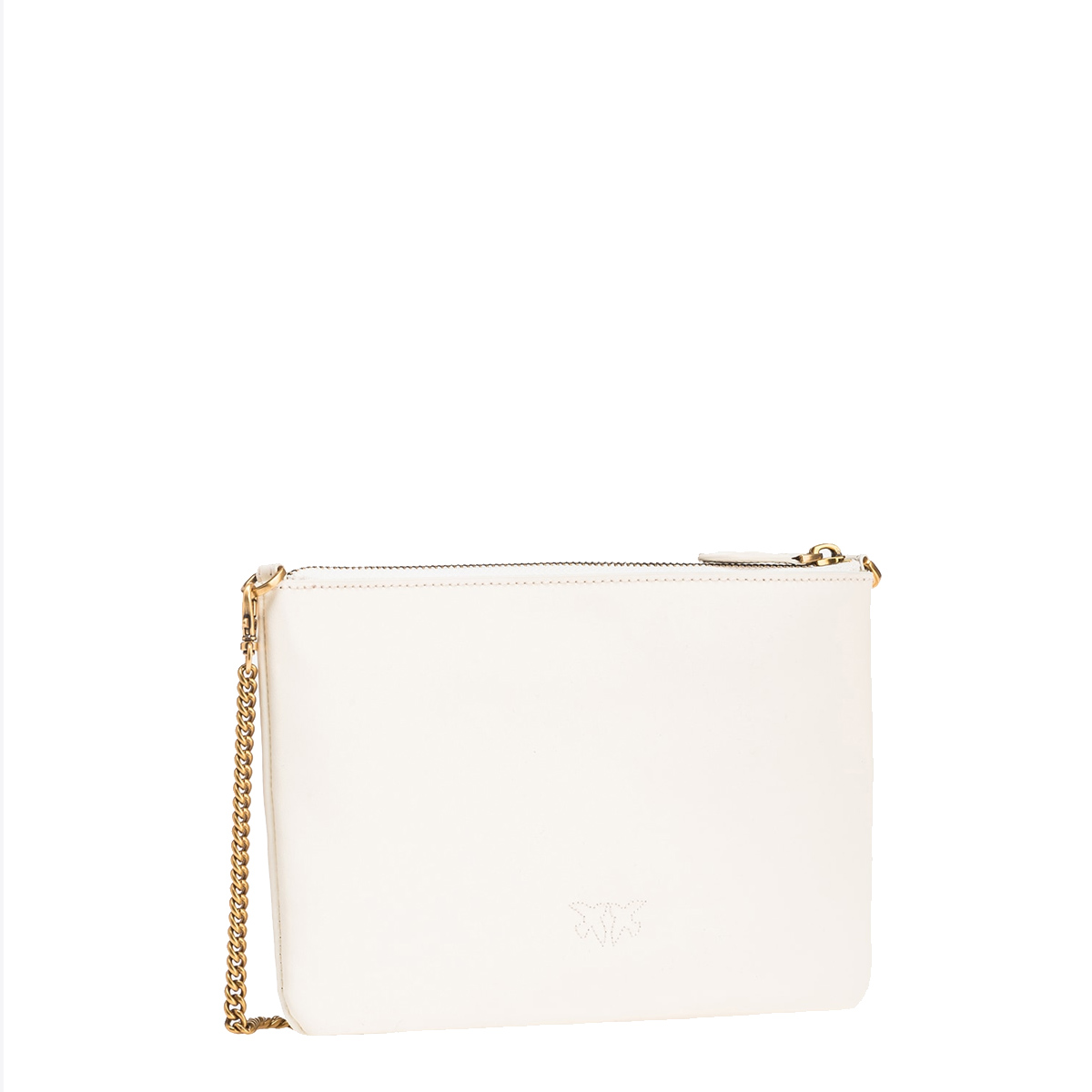 Pinko Pochette Flat Classic Bianco Seta Antique Gold - 3 Pinko Pochette Flat Classic Bianco Seta Antique Gold - 3