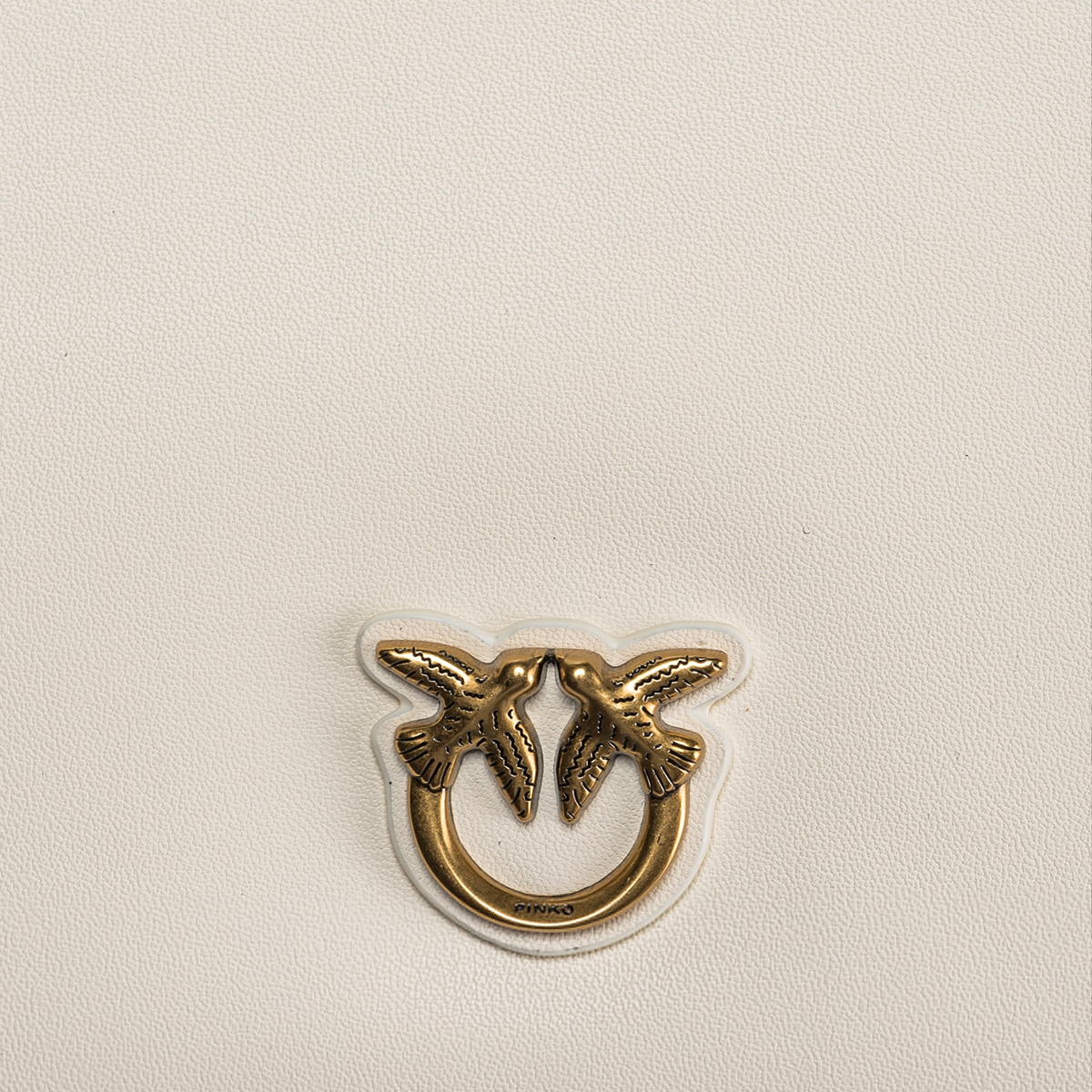 Pinko Pochette Flat Classic Bianco Seta Antique Gold - 4 Pinko Pochette Flat Classic Bianco Seta Antique Gold - 4
