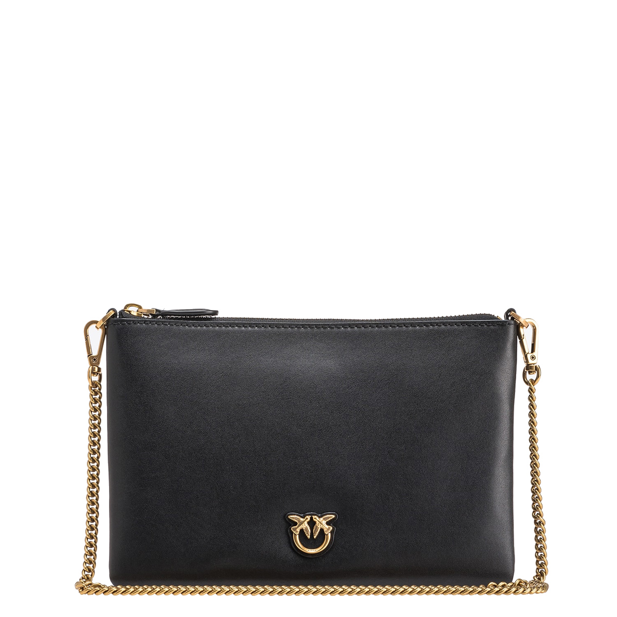 Pinko Pochette Flat Classic Nero Antique Gold - 1 Pinko Pochette Flat Classic Nero Antique Gold - 1