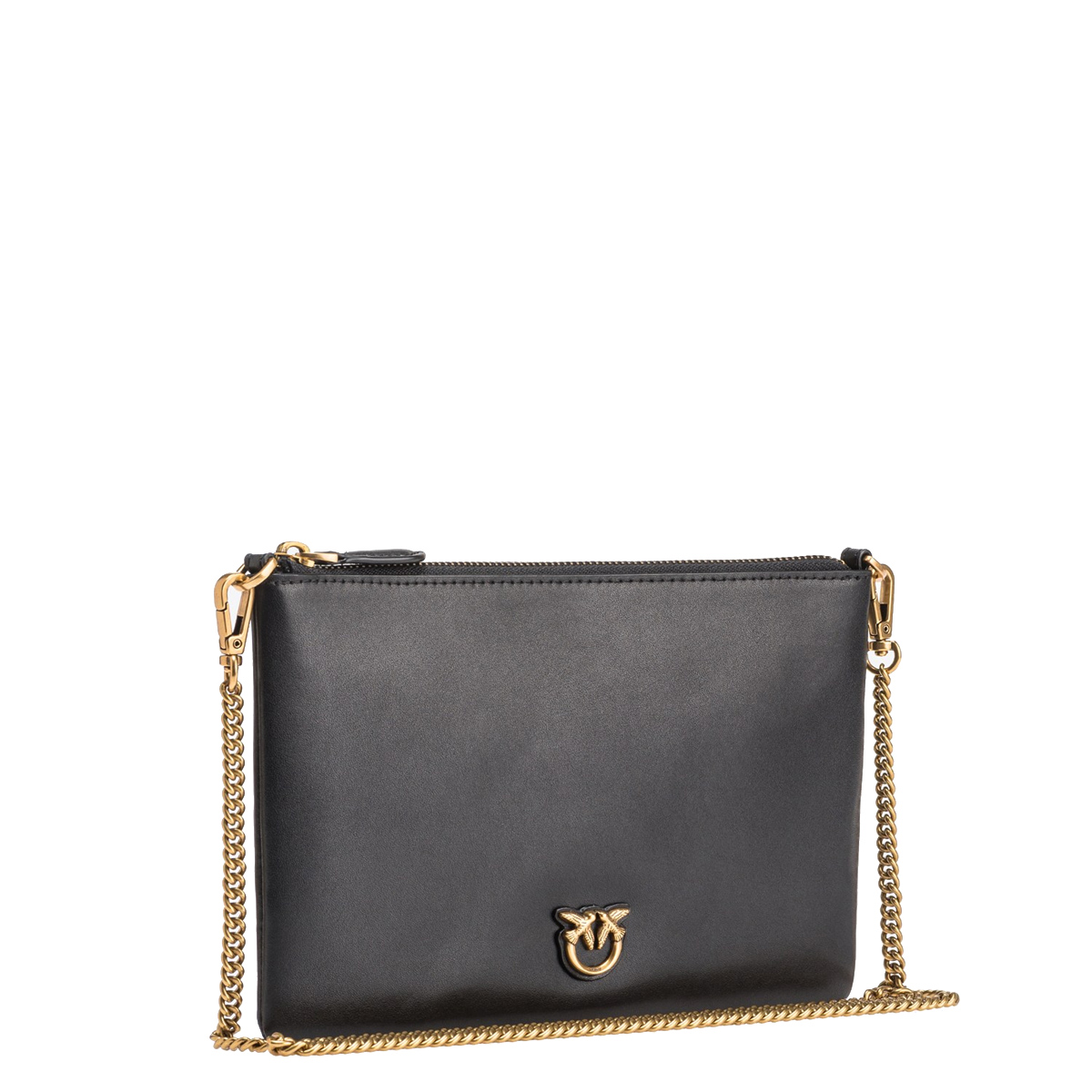 Pinko Pochette Flat Classic Nero Antique Gold - 2 Pinko Pochette Flat Classic Nero Antique Gold - 2
