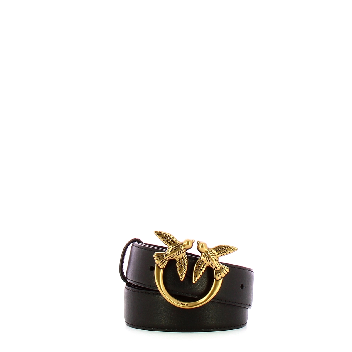 Pinko Cintura Love Berry 3 cm Nero Antique Gold - 1 Pinko Cintura Love Berry 3 cm Nero Antique Gold - 1
