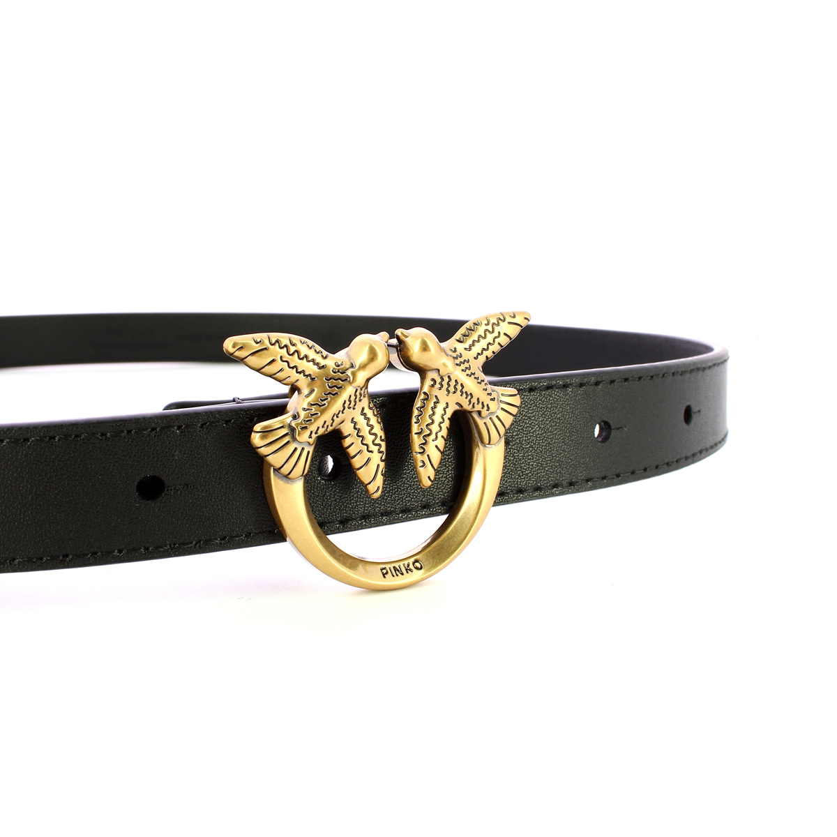Pinko Cintura Love Berry 2 cm Nero Antique Gold - 2 Pinko Cintura Love Berry 2 cm Nero Antique Gold - 2