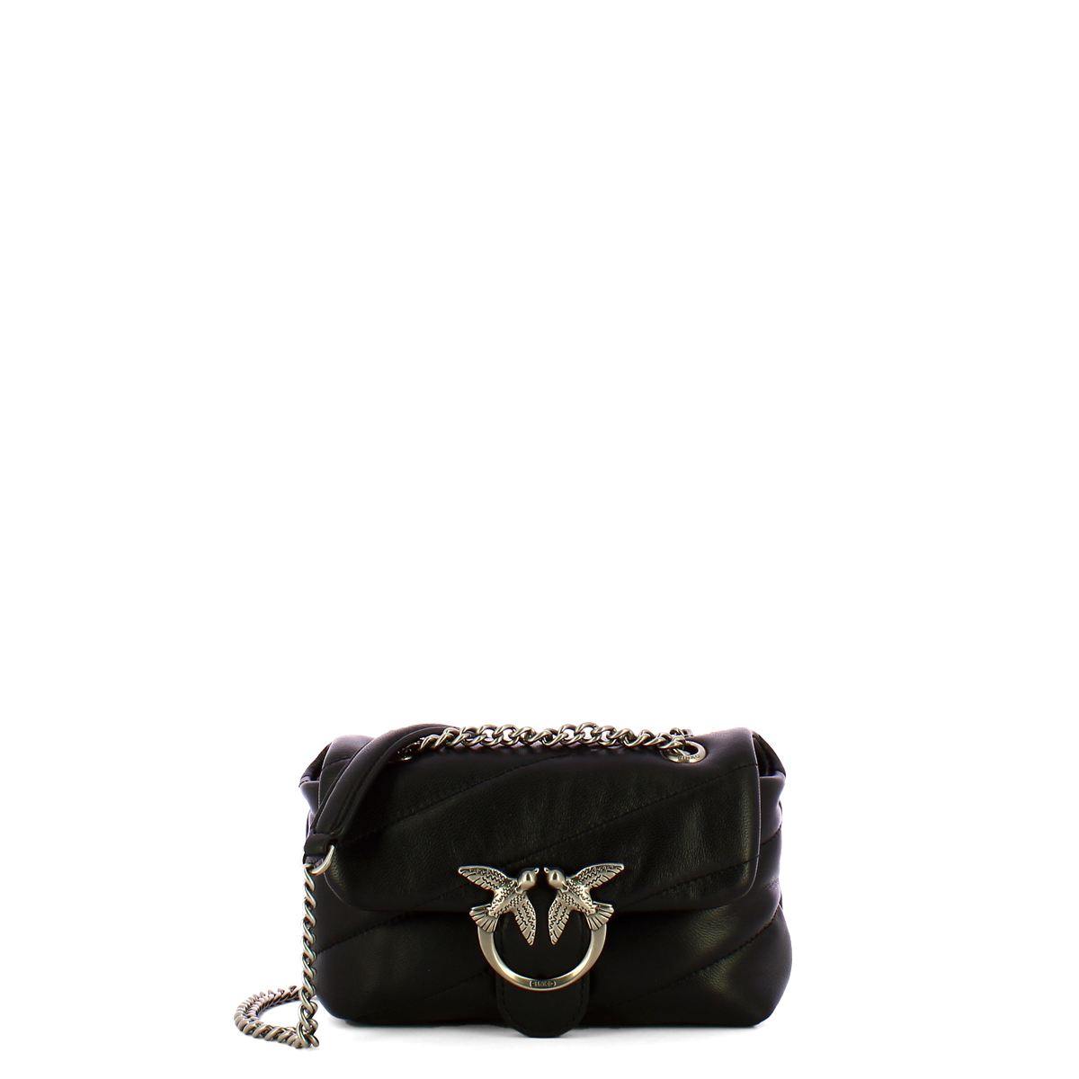Pinko Mini Borsa a tracolla Love Puff Nero Old Silver - 1 Pinko Mini Borsa a tracolla Love Puff Nero Old Silver - 1