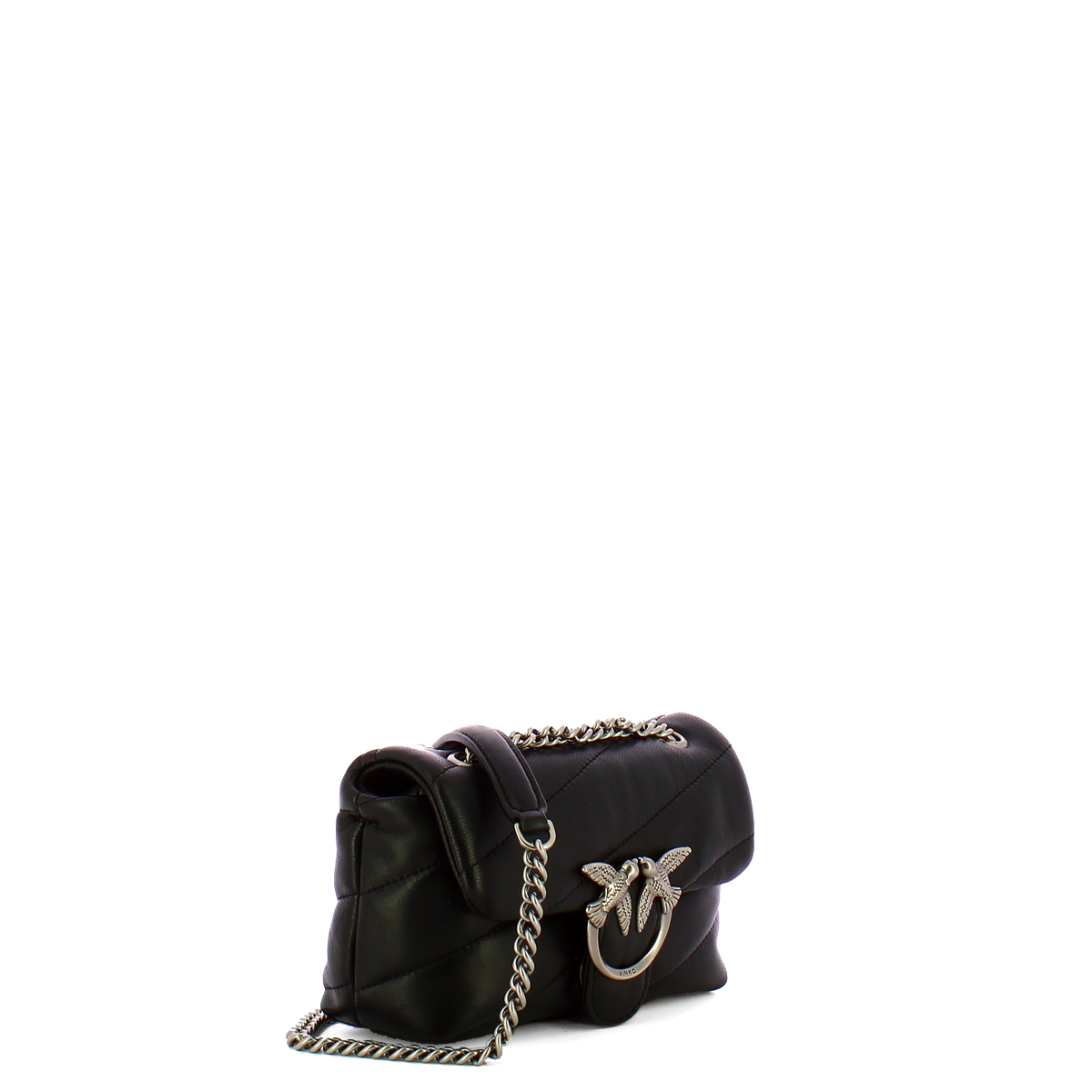 Pinko Mini Borsa a tracolla Love Puff Nero Old Silver - 2 Pinko Mini Borsa a tracolla Love Puff Nero Old Silver - 2