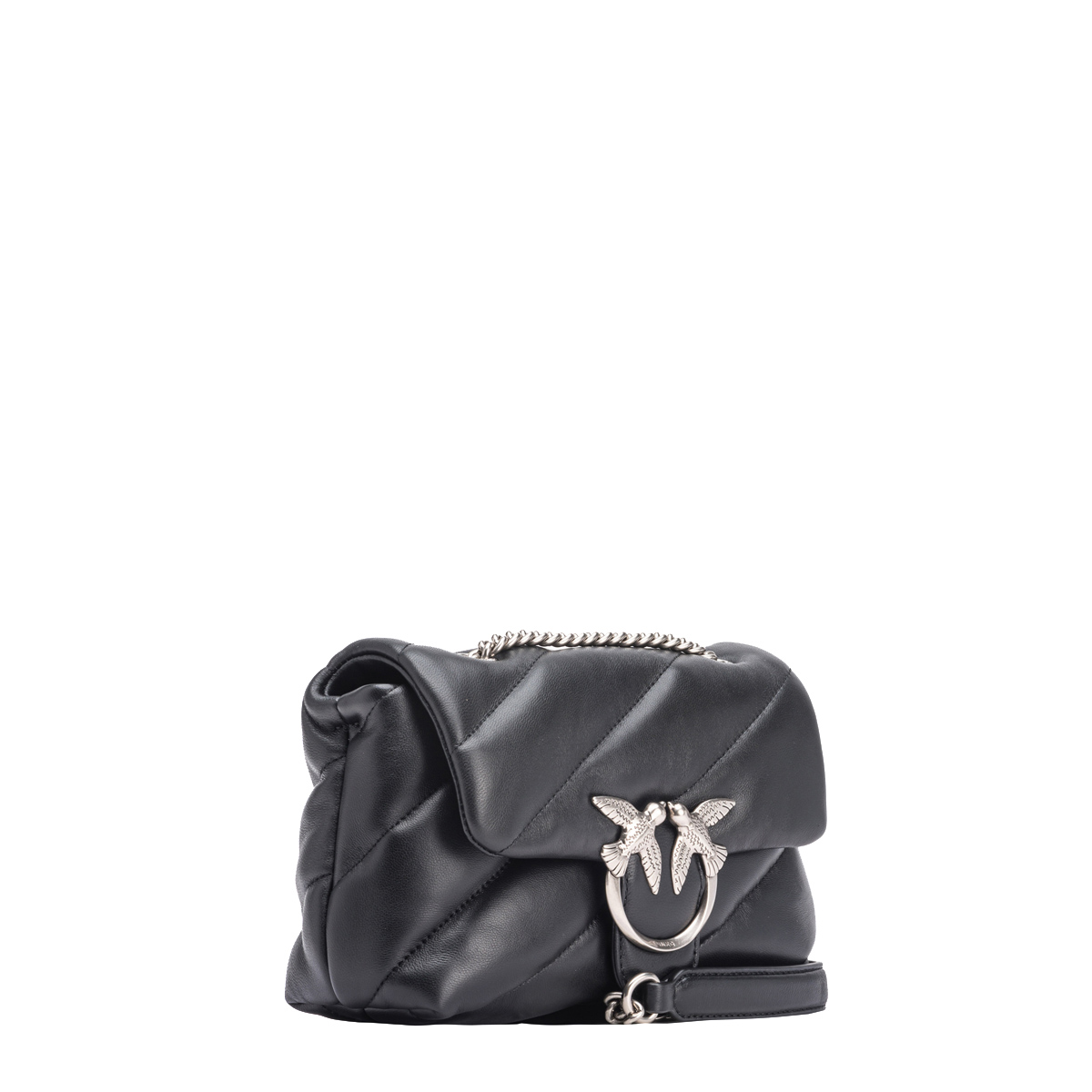 Pinko Mini Borsa a tracolla Love Puff Maxi Quilt Nero Old Silver - 2 Pinko Mini Borsa a tracolla Love Puff Maxi Quilt Nero Old Silver - 2