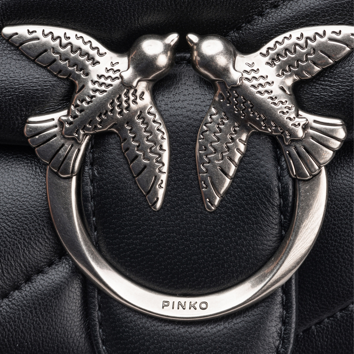 Pinko Mini Borsa a tracolla Love Puff Maxi Quilt Nero Old Silver - 4 Pinko Mini Borsa a tracolla Love Puff Maxi Quilt Nero Old Silver - 4