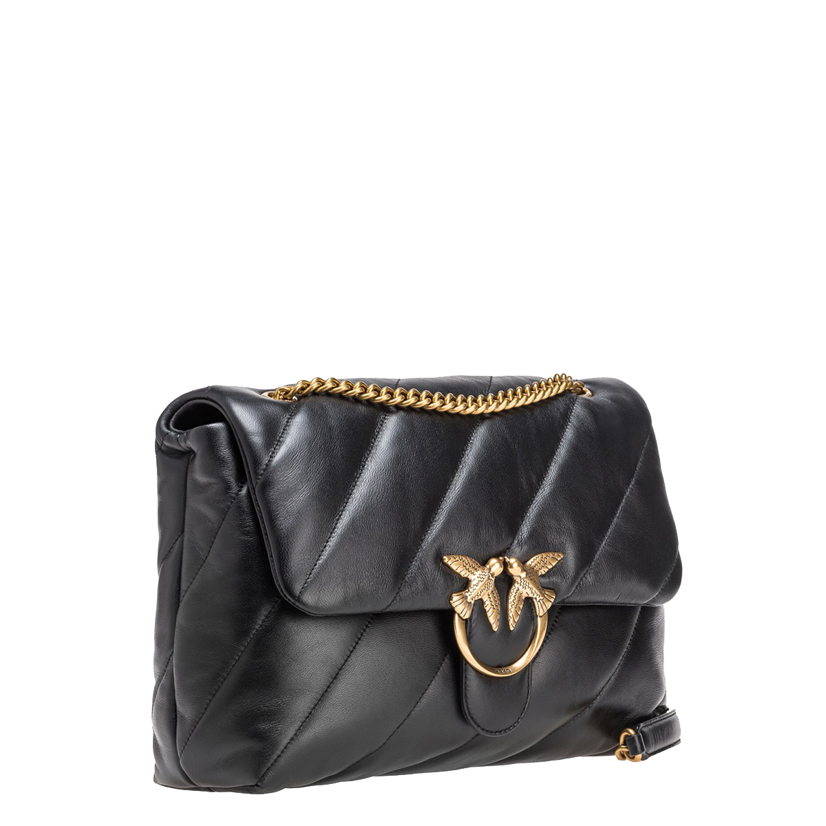 Pinko Borsa a tracolla Large Love Puff Nero Antique Gold - 2 Pinko Borsa a tracolla Large Love Puff Nero Antique Gold - 2