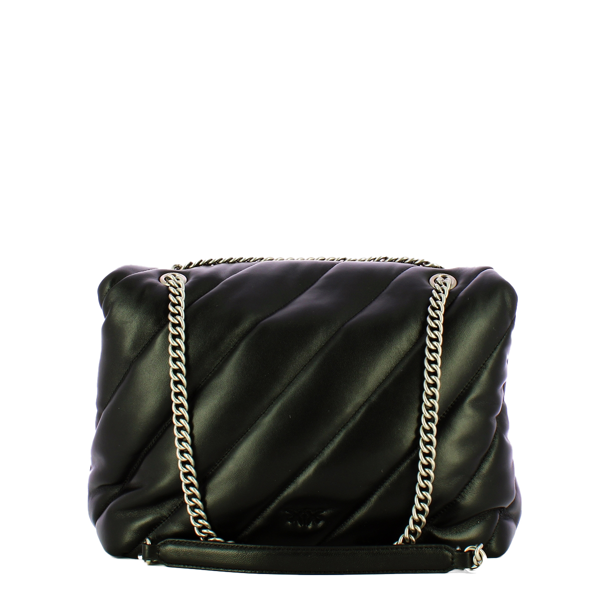 Pinko Borsa a tracolla Large Love Puff Nero Old Silver - 3 Pinko Borsa a tracolla Large Love Puff Nero Old Silver - 3