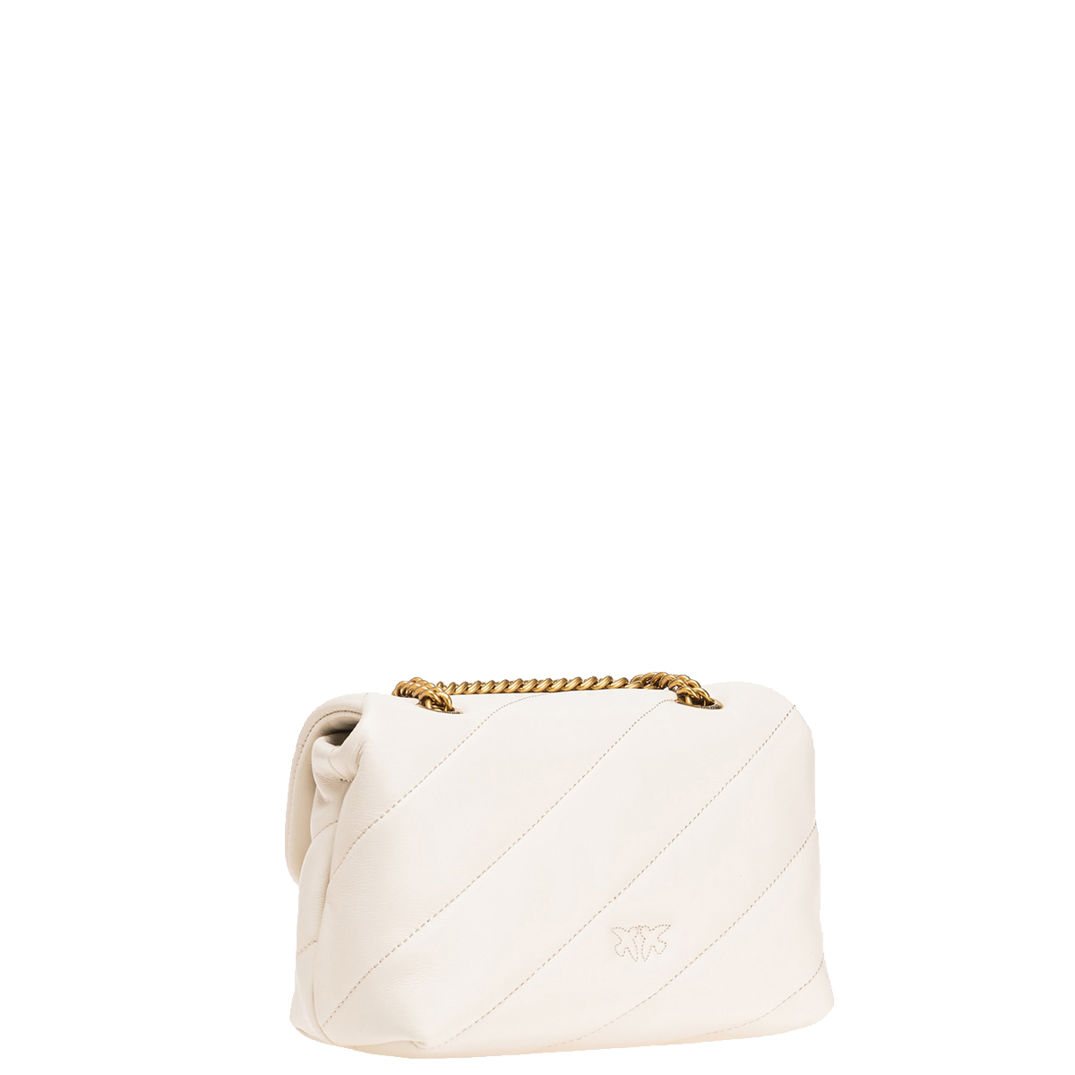 Pinko Mini Borsa a tracolla Love Puff Maxi Quilt Bianco Seta Antique Gold - 3 Pinko Mini Borsa a tracolla Love Puff Maxi Quilt Bianco Seta Antique Gold - 3