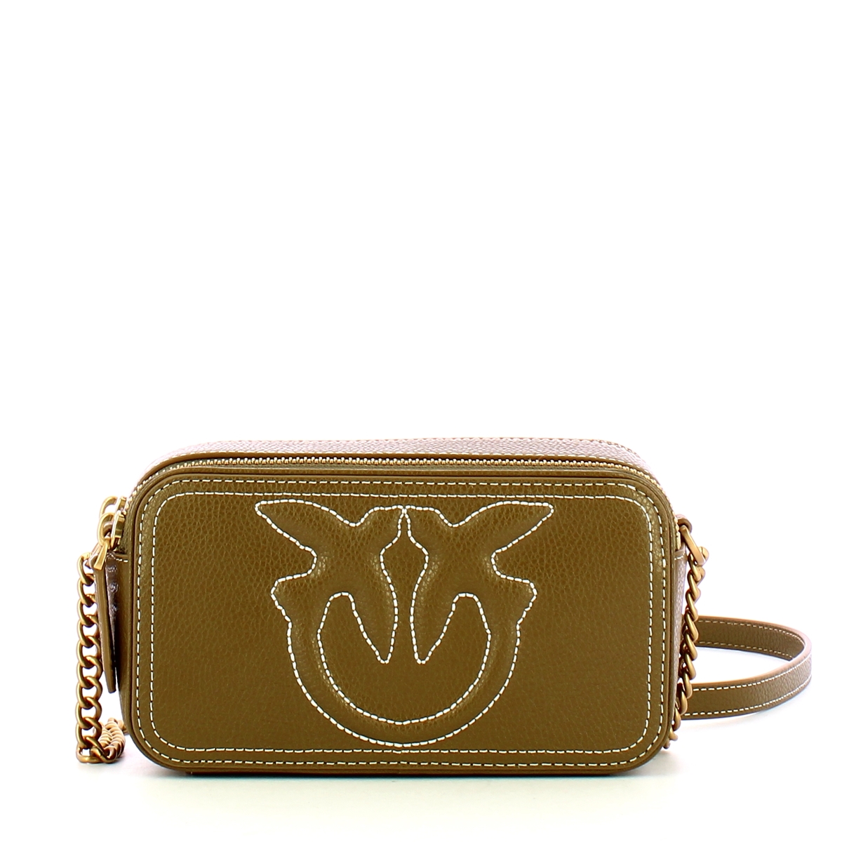 Pinko Camera Case Carrie Mini Piantagione Antique Gold - 1 Pinko Camera Case Carrie Mini Piantagione Antique Gold - 1