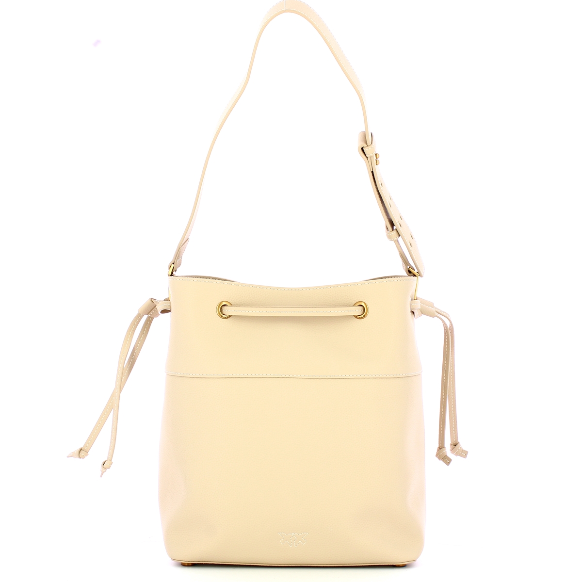 Pinko Borsa Secchiello Classic Beige Grigio Fumo Antique Gold - 3 Pinko Borsa Secchiello Classic Beige Grigio Fumo Antique Gold - 3