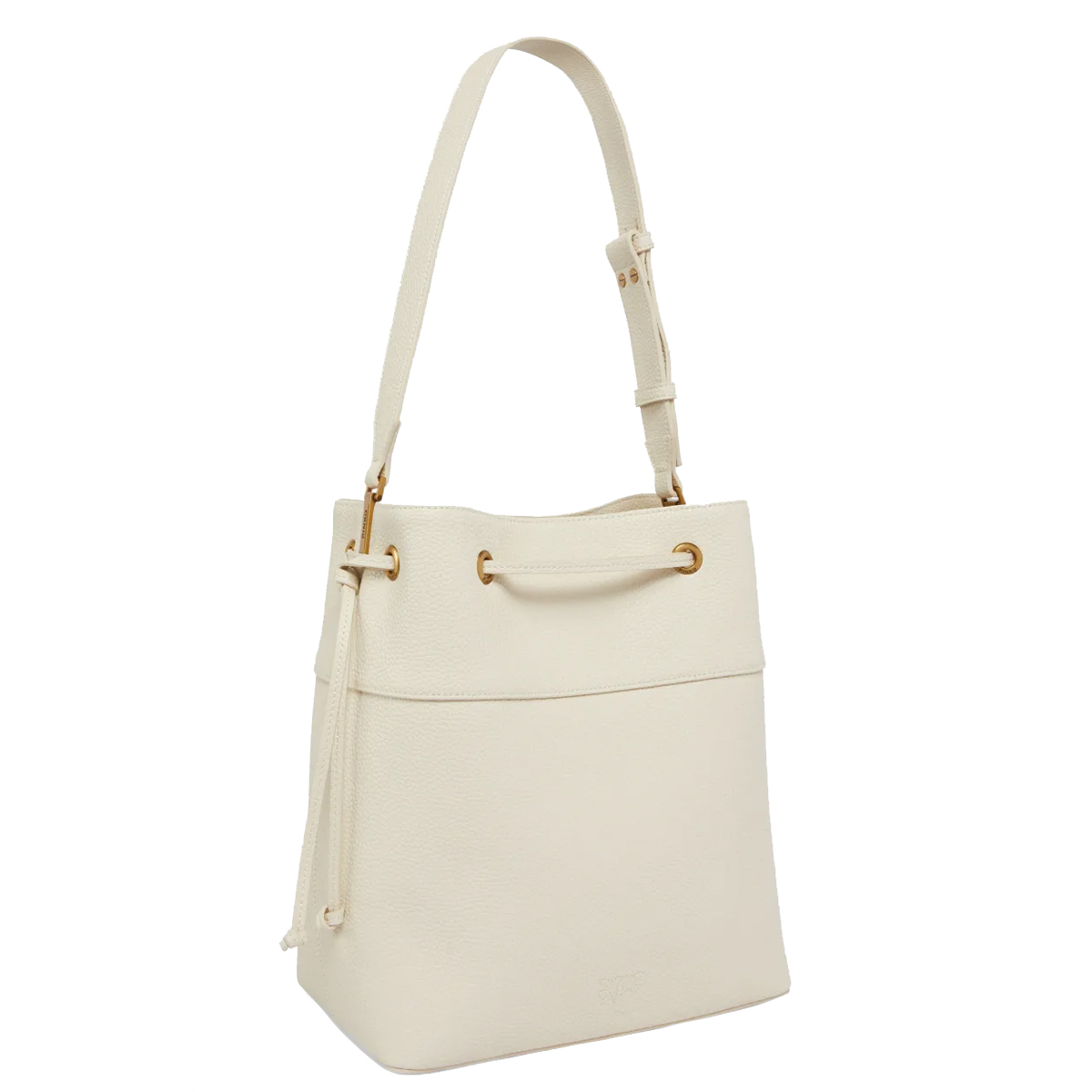 Pinko Borsa Secchiello Classic Bianco Seta Antique Gold - 3 Pinko Borsa Secchiello Classic Bianco Seta Antique Gold - 3